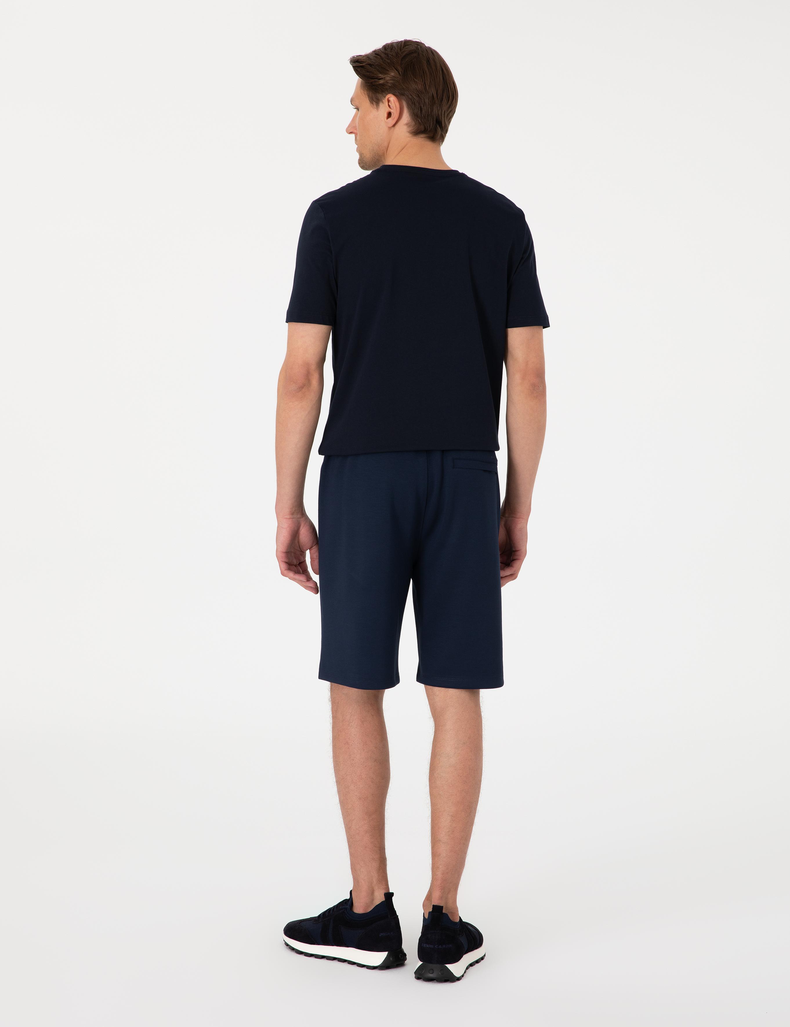 Lacivert Comfort Fit Örme Şort