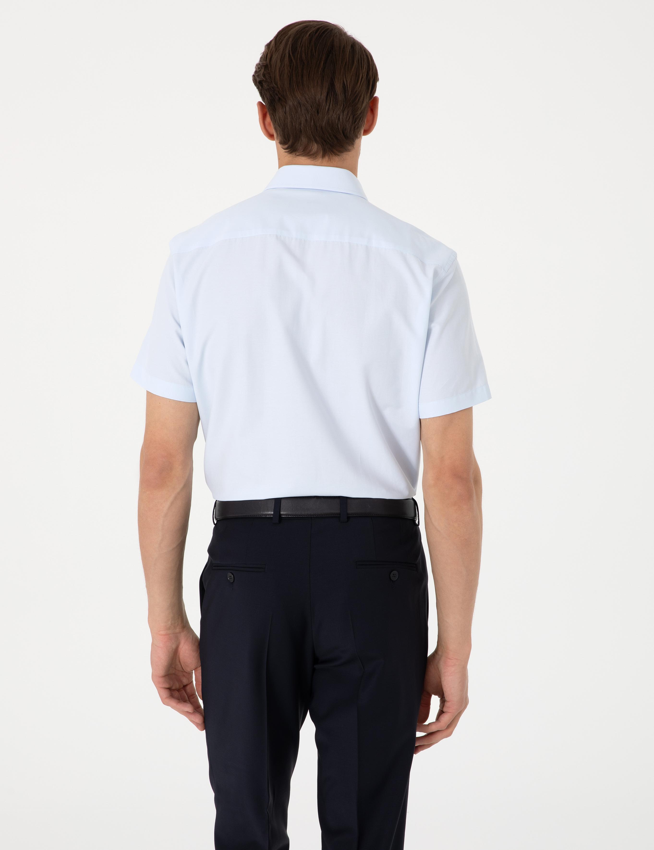 Açık Mavi Regular Fit Kısa Kollu Gömlek