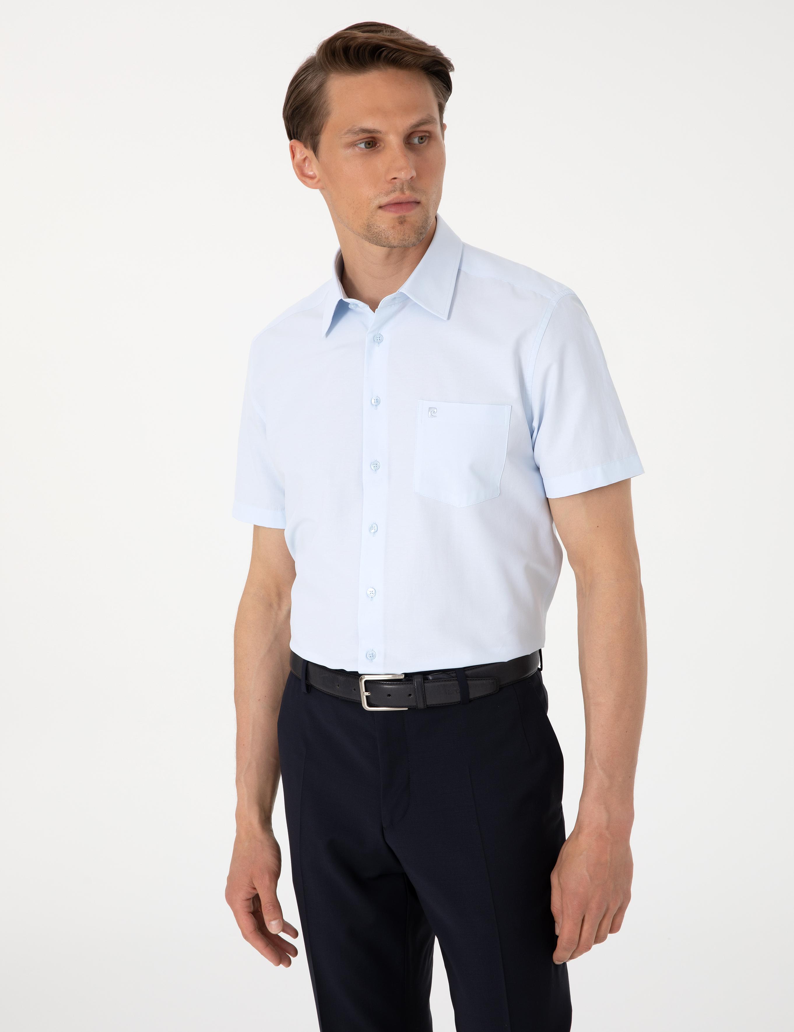 Açık Mavi Regular Fit Kısa Kollu Gömlek