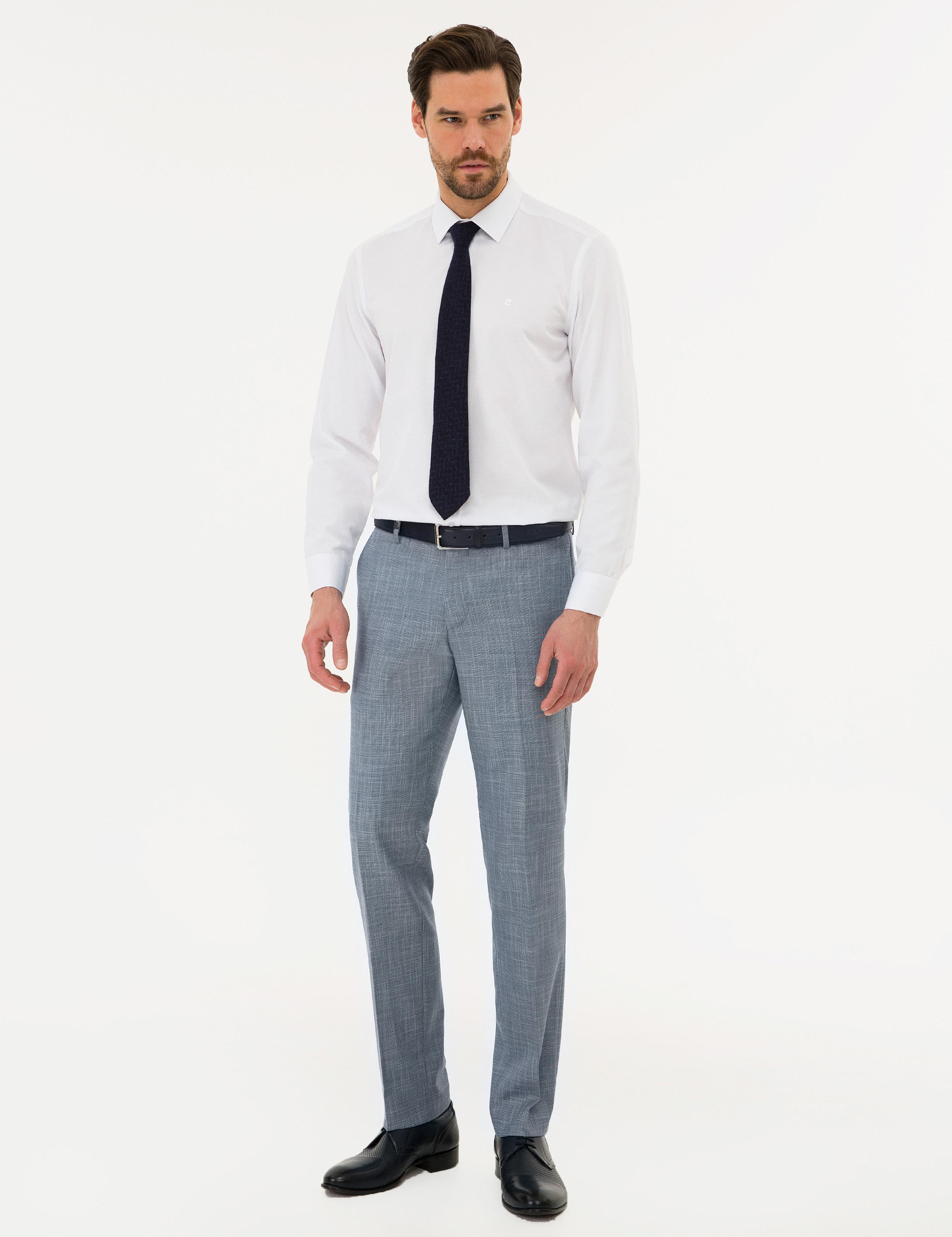 Koyu Mavi Slim Fit Kumaş Pantolon