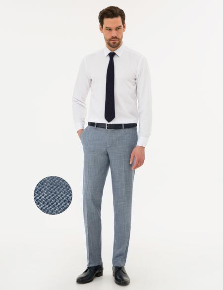 Koyu Mavi Slim Fit Kumaş Pantolon