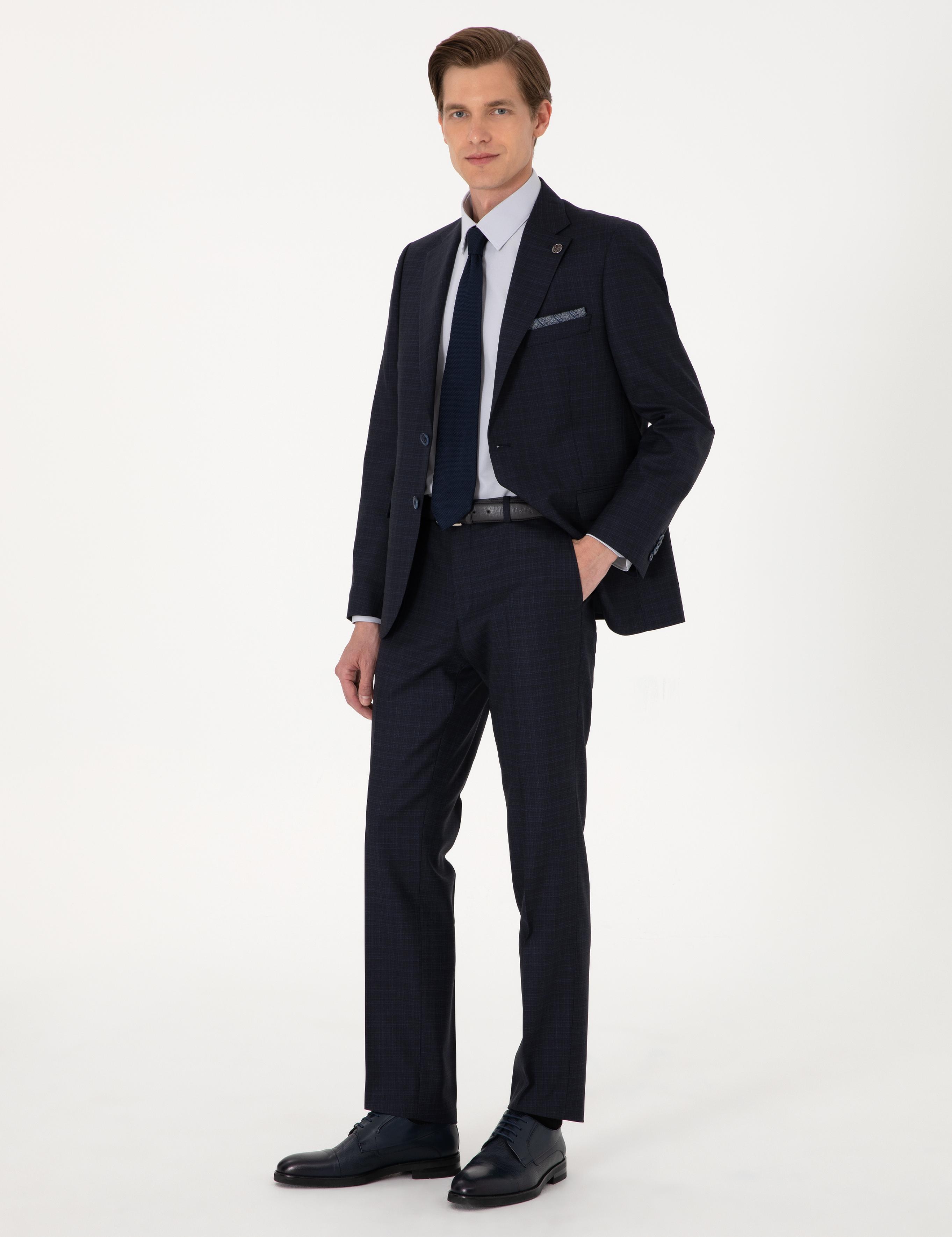 Lacivert Slim Fit Takım Elbise