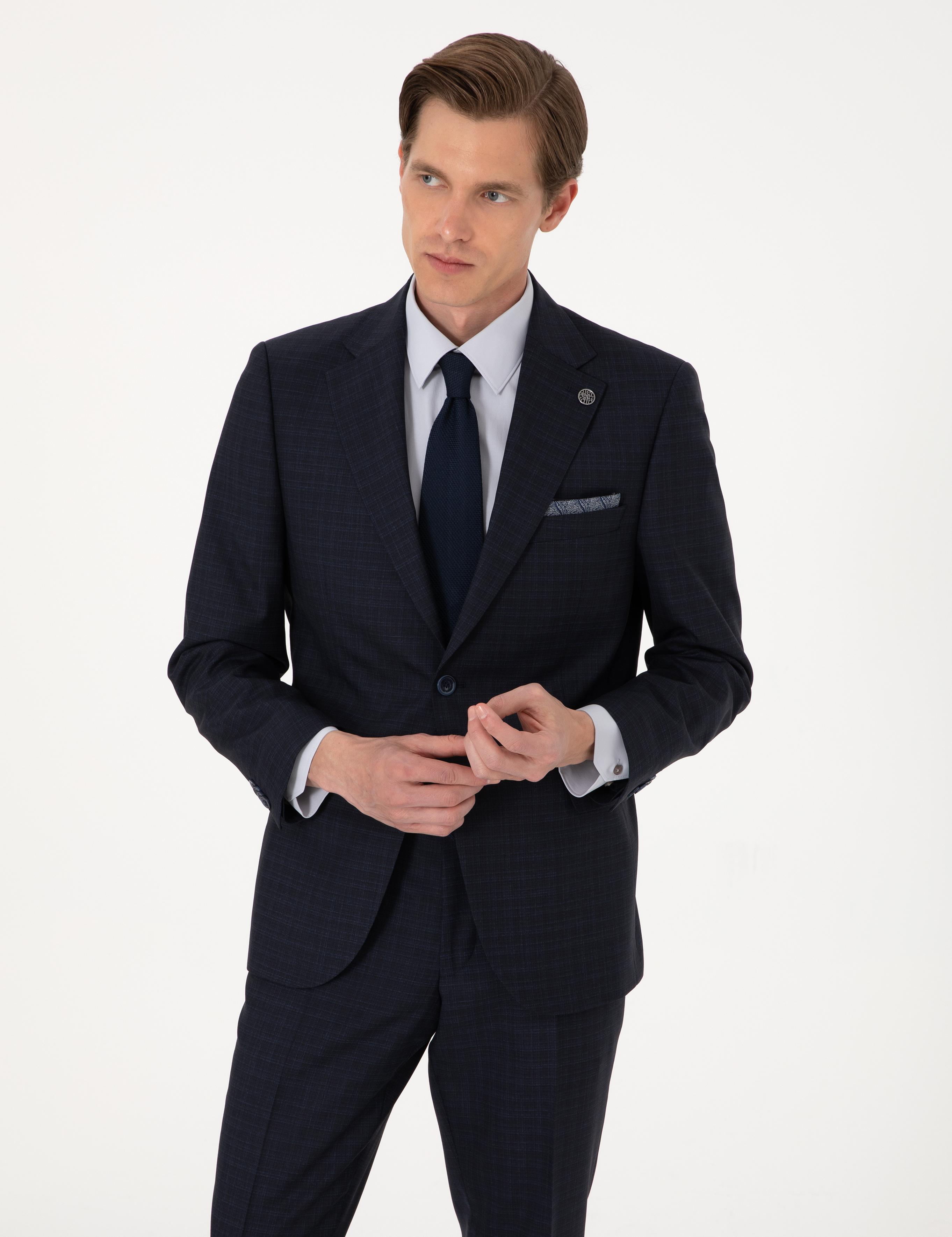 Lacivert Slim Fit Takım Elbise