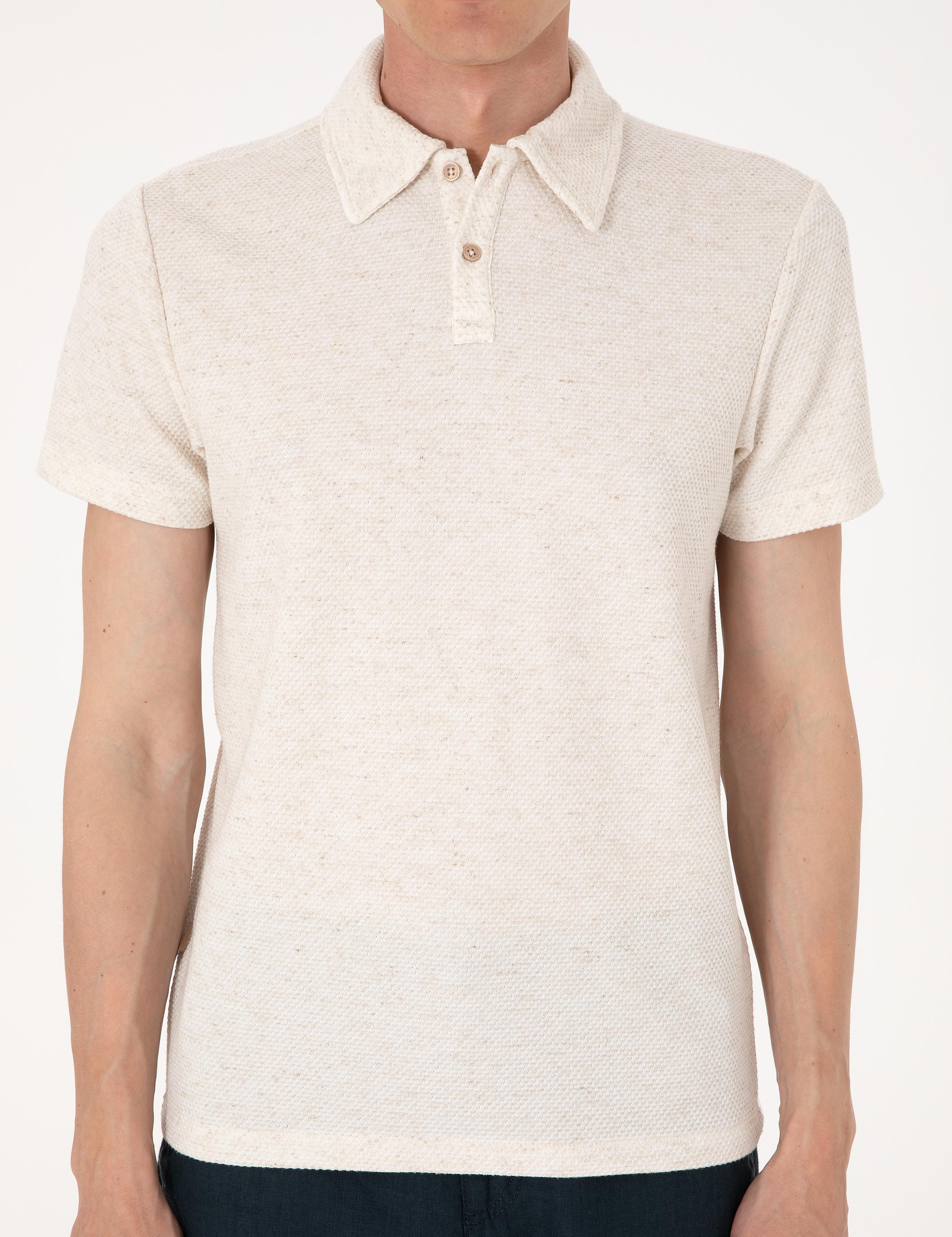 Bej Slim Fit Tişört