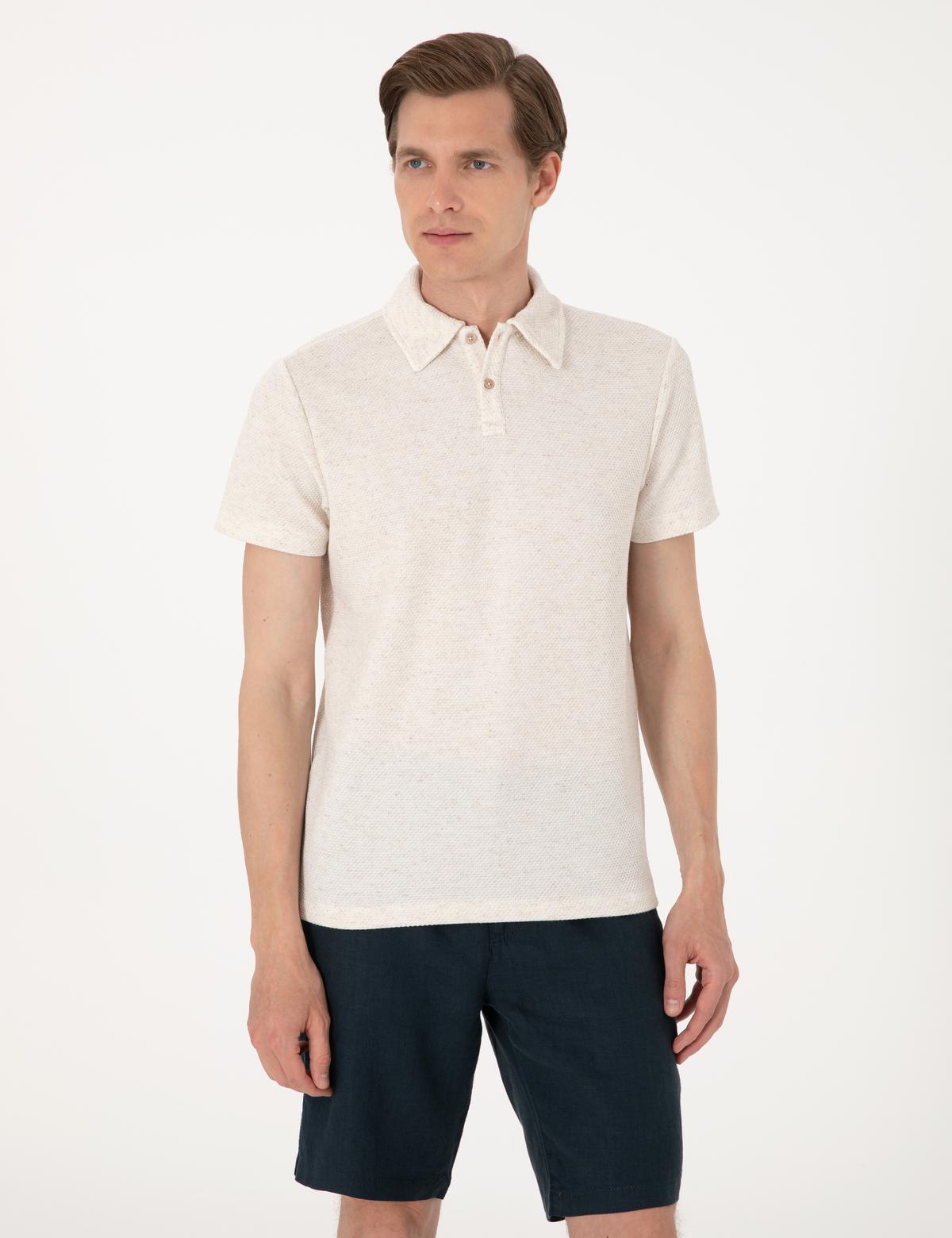 Bej Slim Fit Tişört
