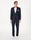 Lacivert Ex. Slim Fit Yün Karışımlı Ekose Takım Elbise