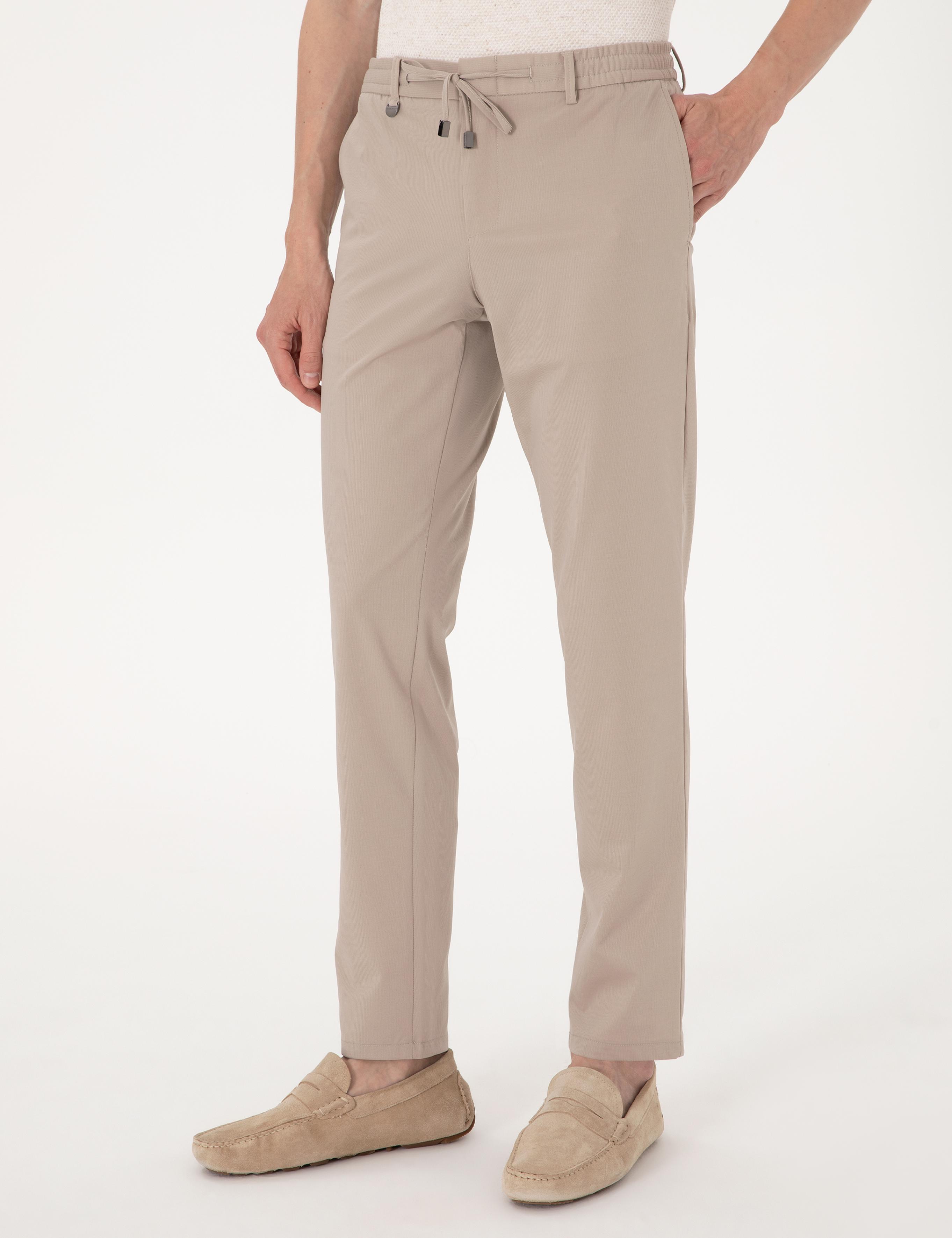 Bej Ex. Slim Fit Kumaş Pantolon