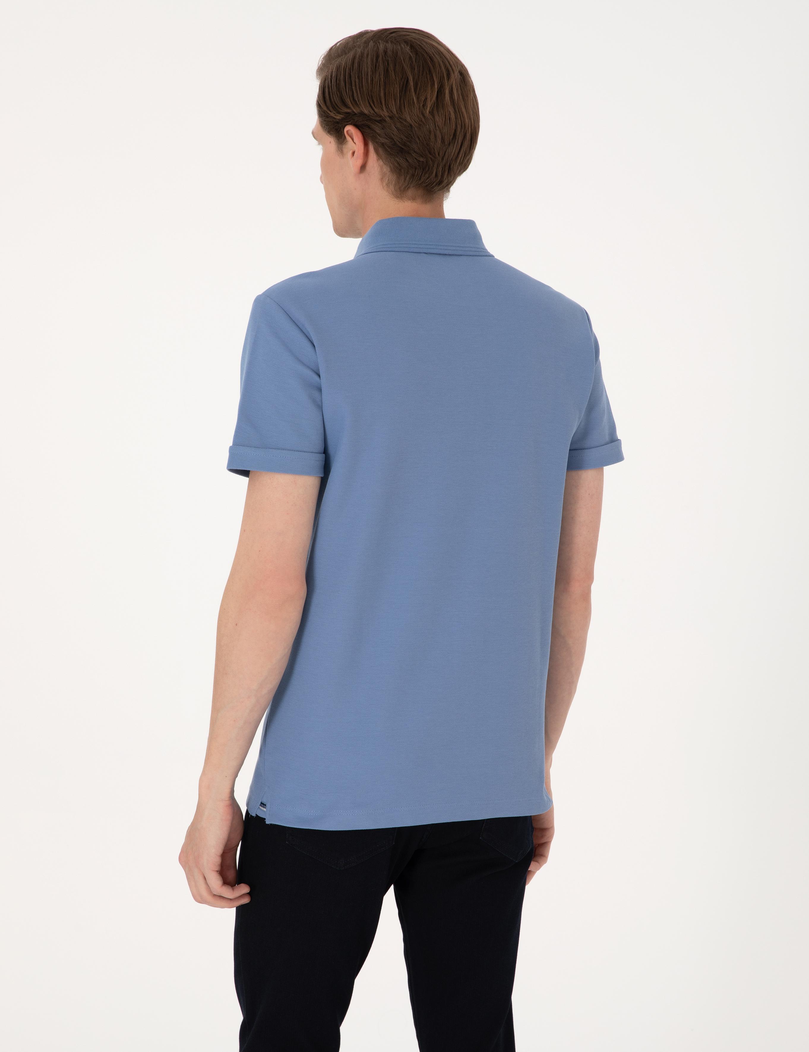 Mavi Slim Fit %100 Pamuk Kıvrılmaz Amerikan Pike Polo Yaka Basic Tişört