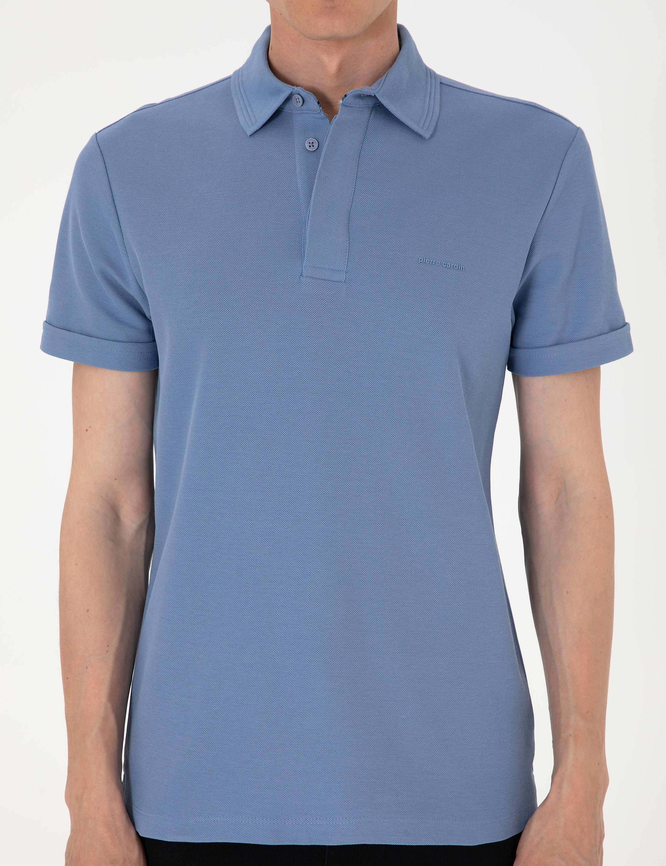 Mavi Slim Fit %100 Pamuk Kıvrılmaz Amerikan Pike Polo Yaka Basic Tişört