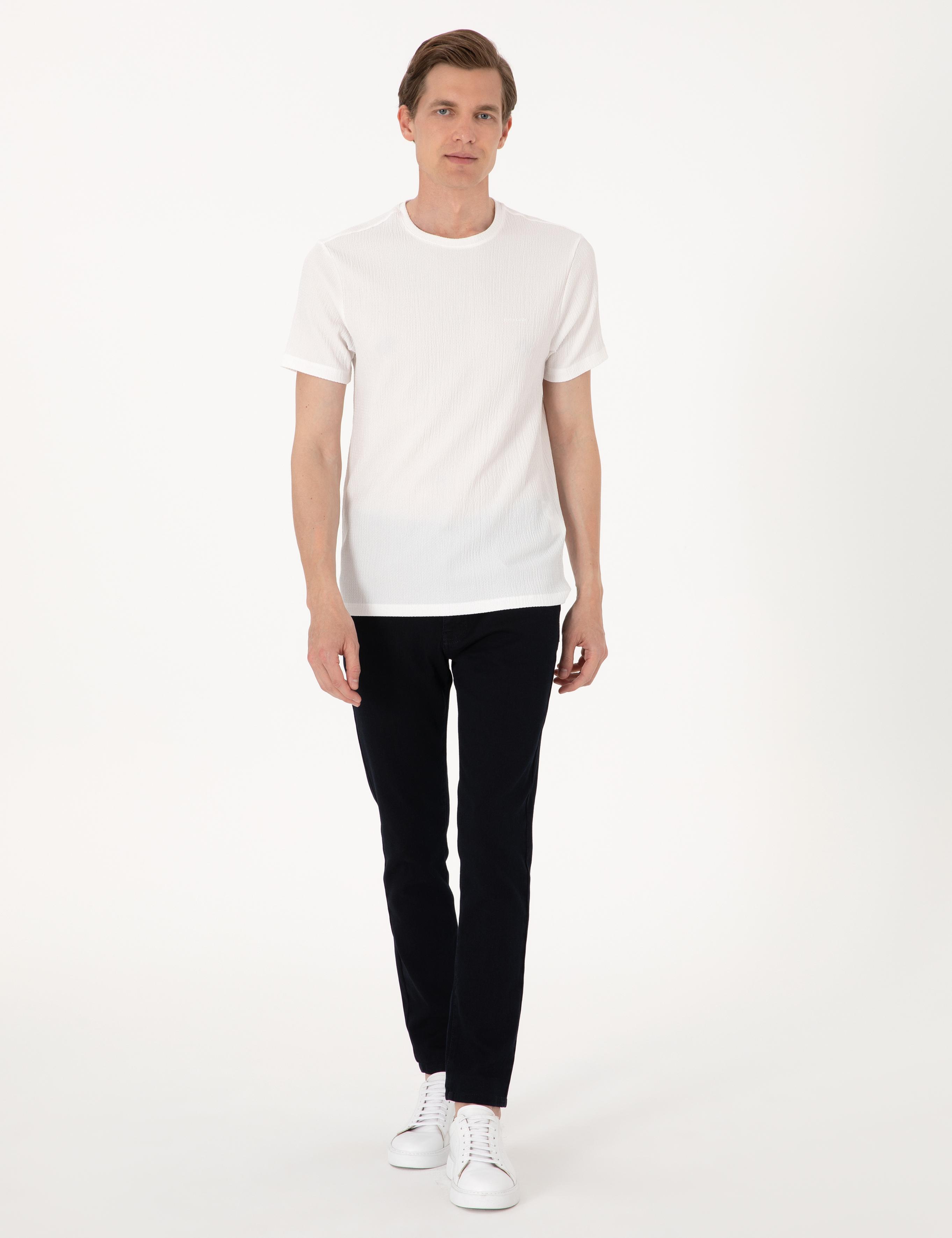 Ekru Slim Fit Tişört