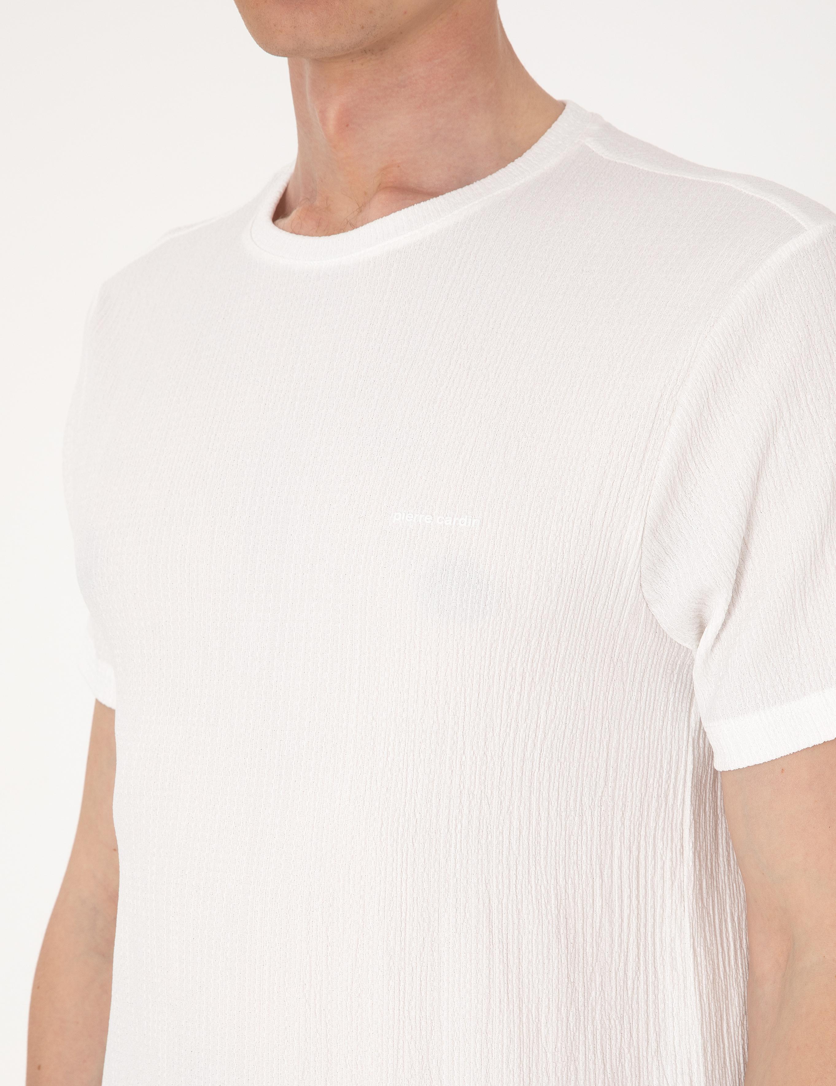 Ekru Slim Fit Tişört