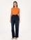 Lacivert Waist Flare Fit Jean Pantolon