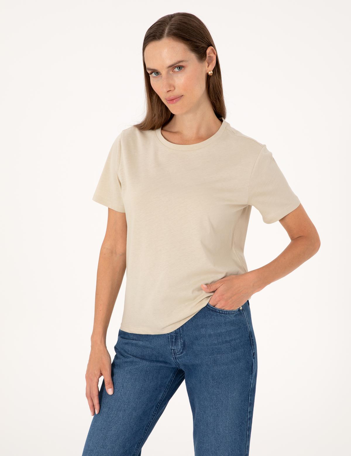 Kum Regular Fit Basic Tişört