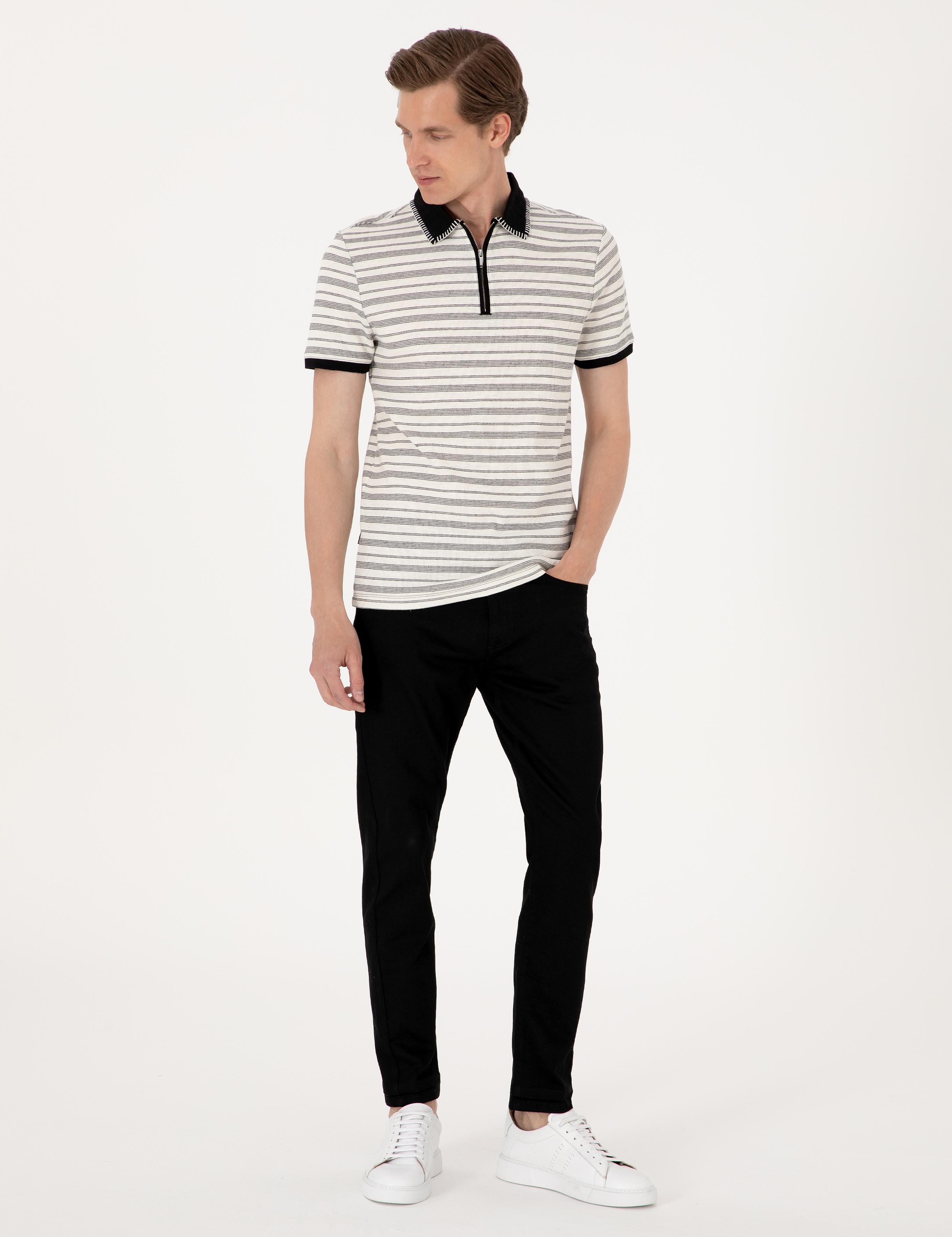 Siyah Slim Fit Jean Pantolon