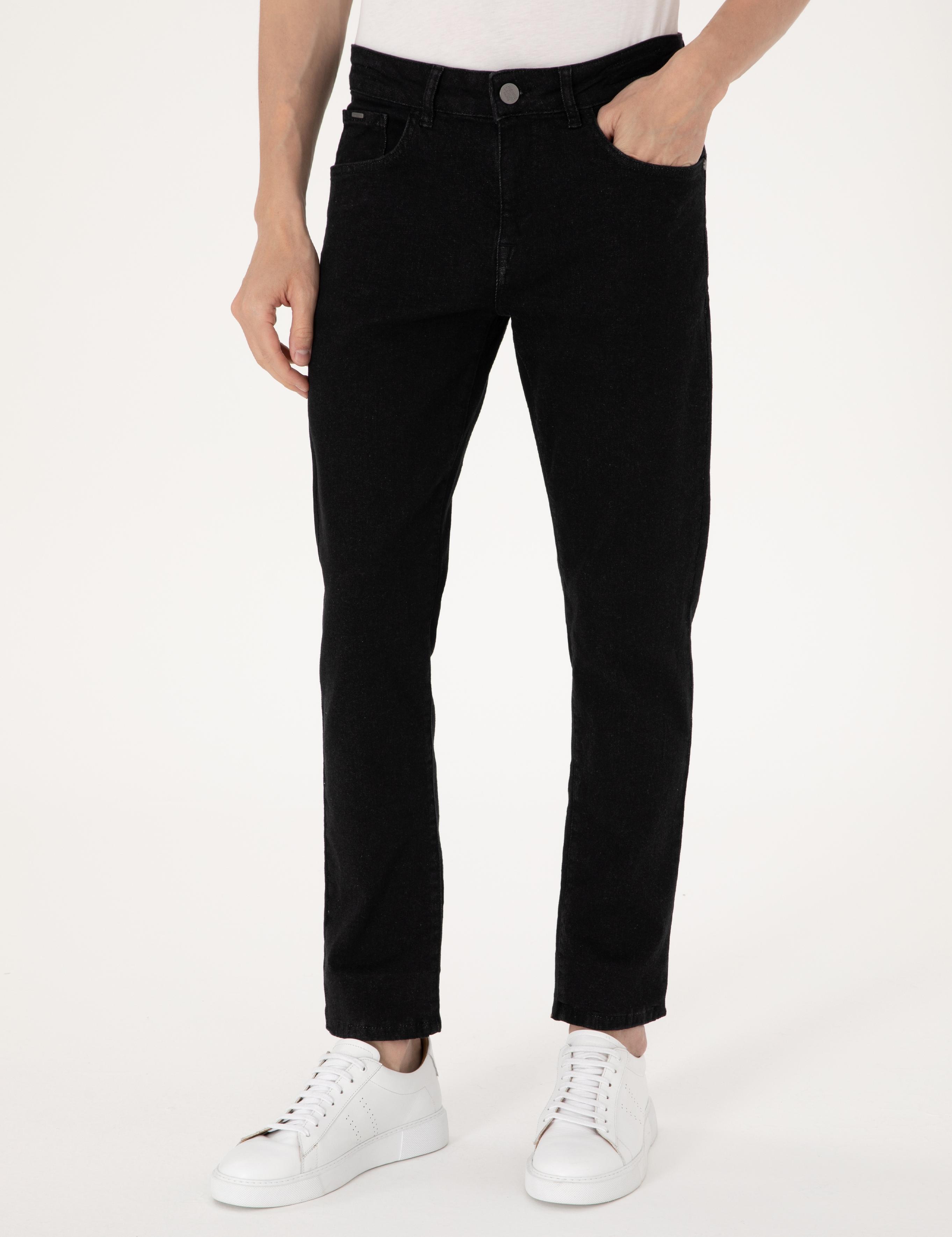 Siyah Slim Fit Jean Pantolon