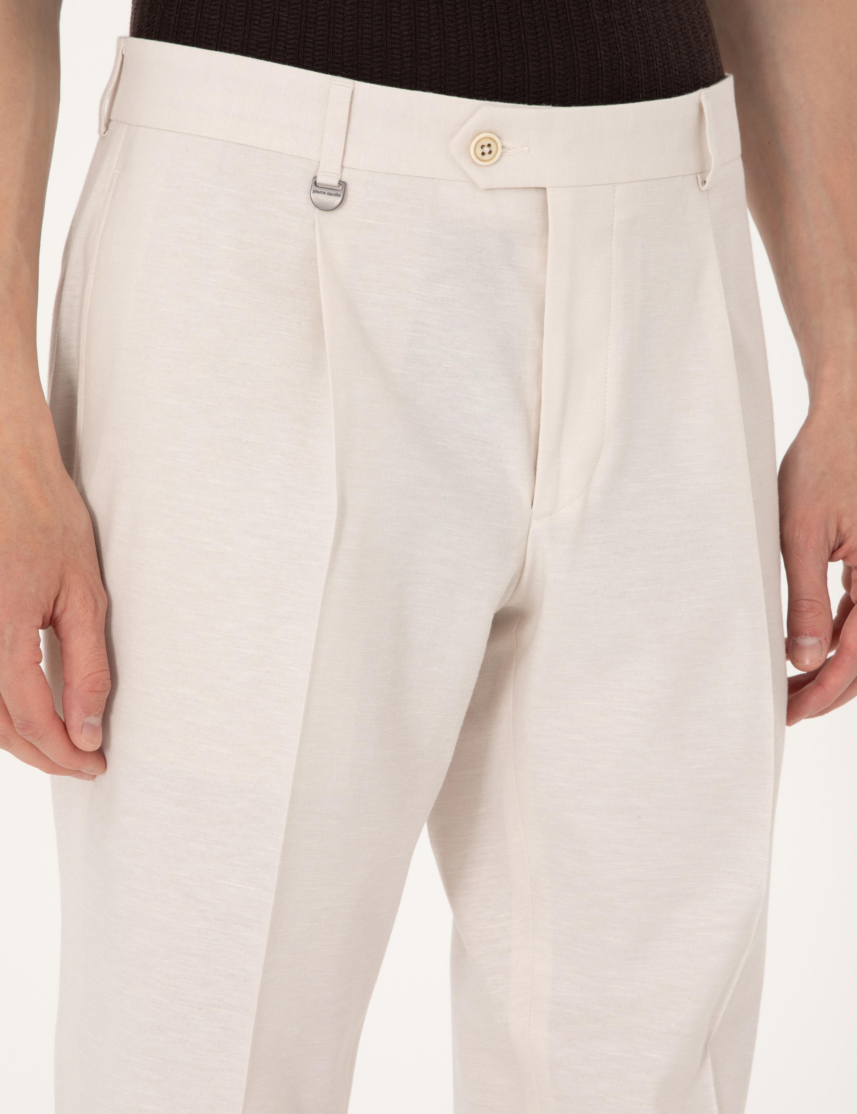 Bej Slim Fit Kumaş Pantolon