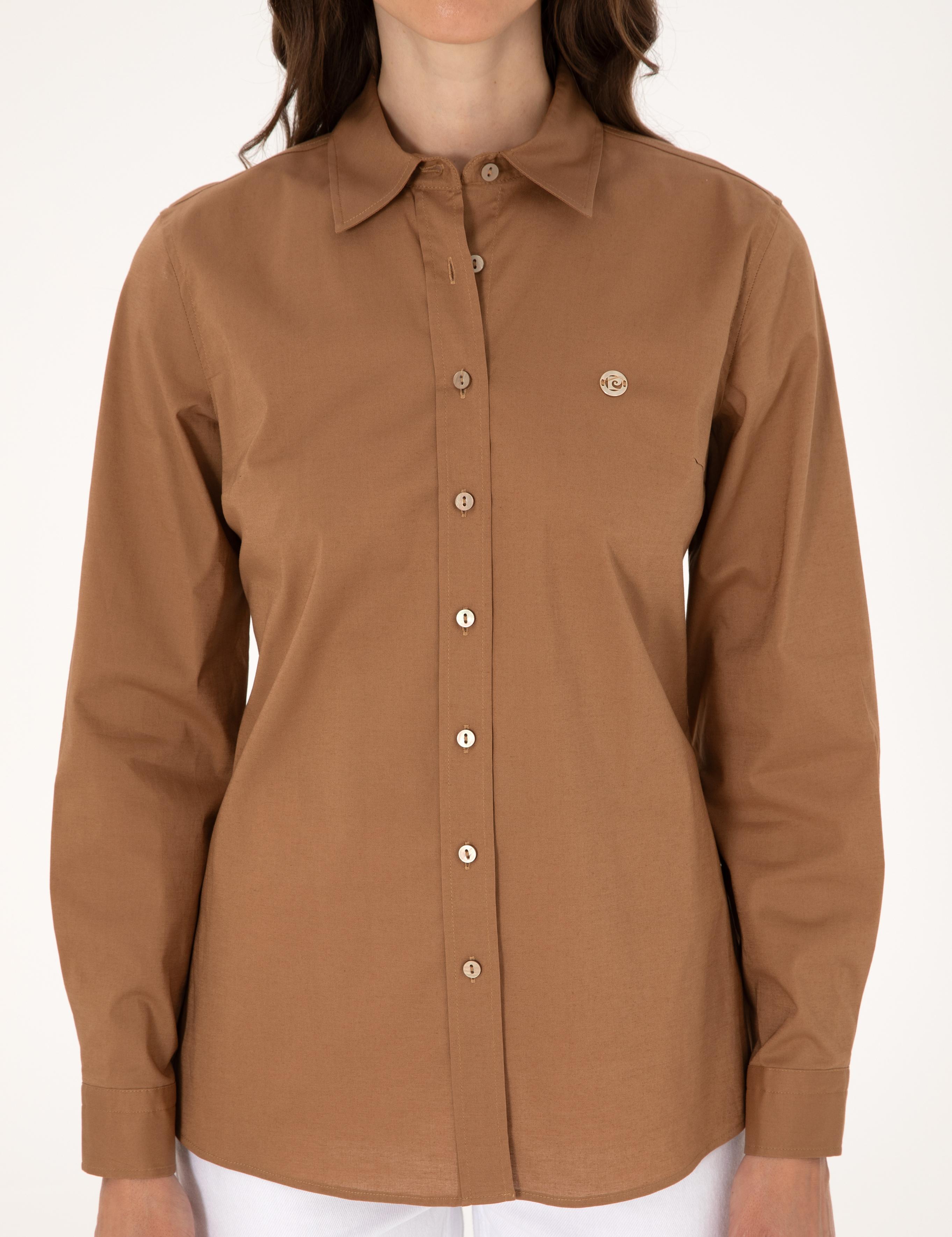 Camel Slim Fit Uzun Kollu Gömlek