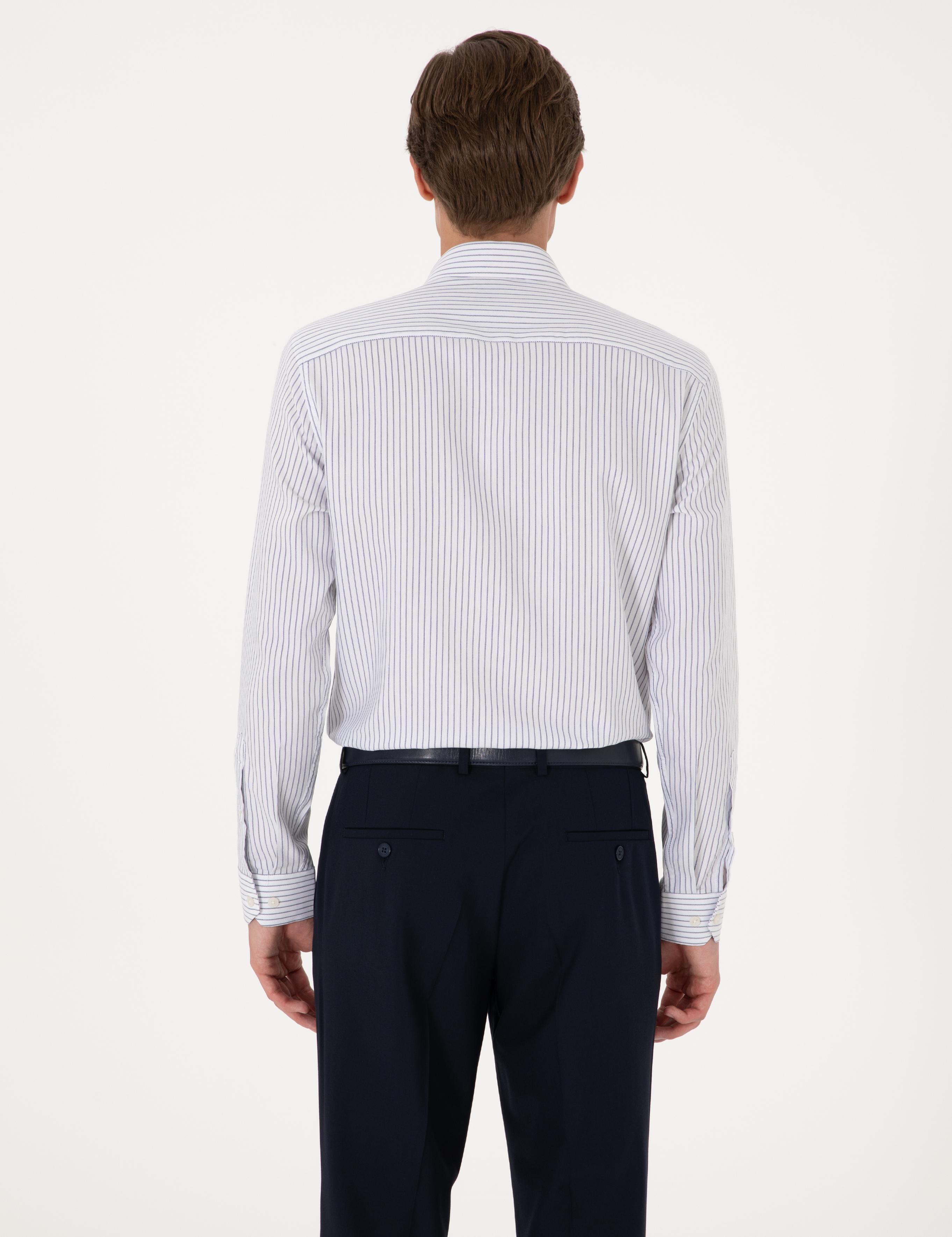 Mavi Slim Fit Uzun Kollu Gömlek