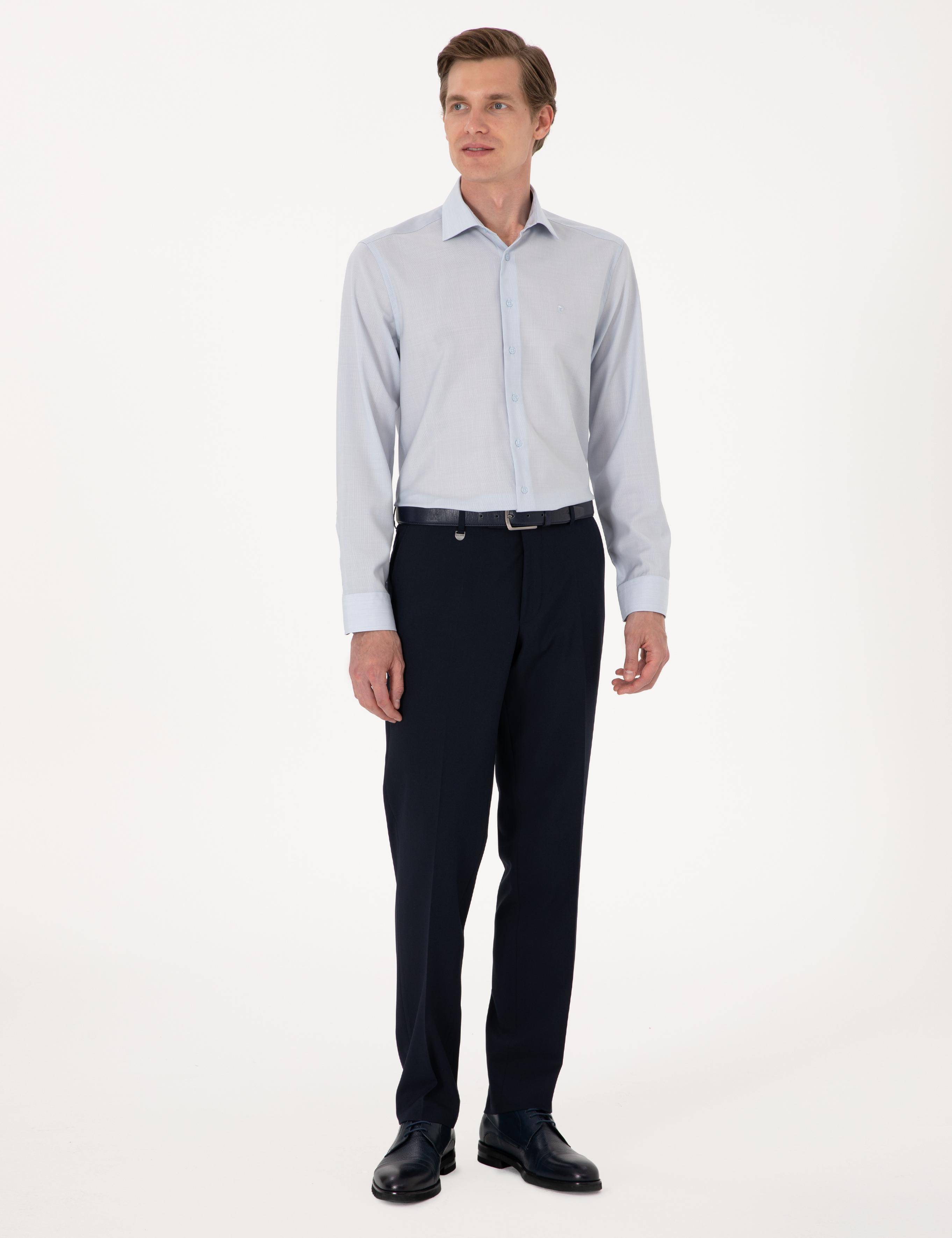 Açık Mavi Slim Fit Uzun Kollu Gömlek