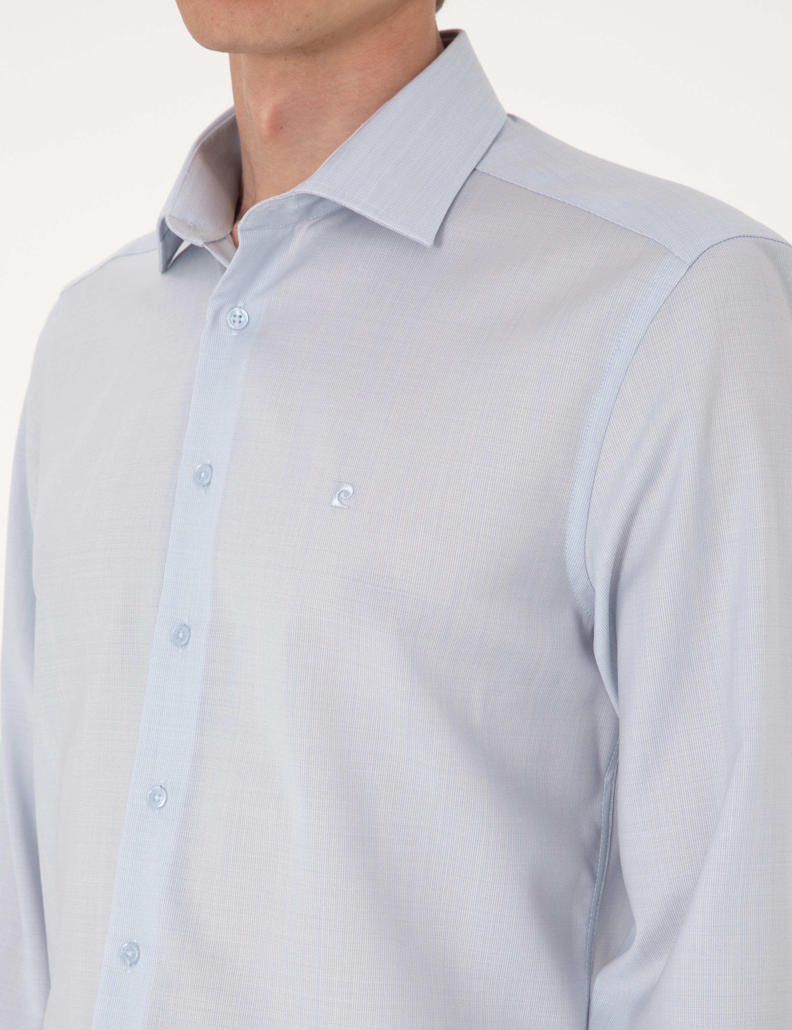 Açık Mavi Slim Fit Uzun Kollu Gömlek