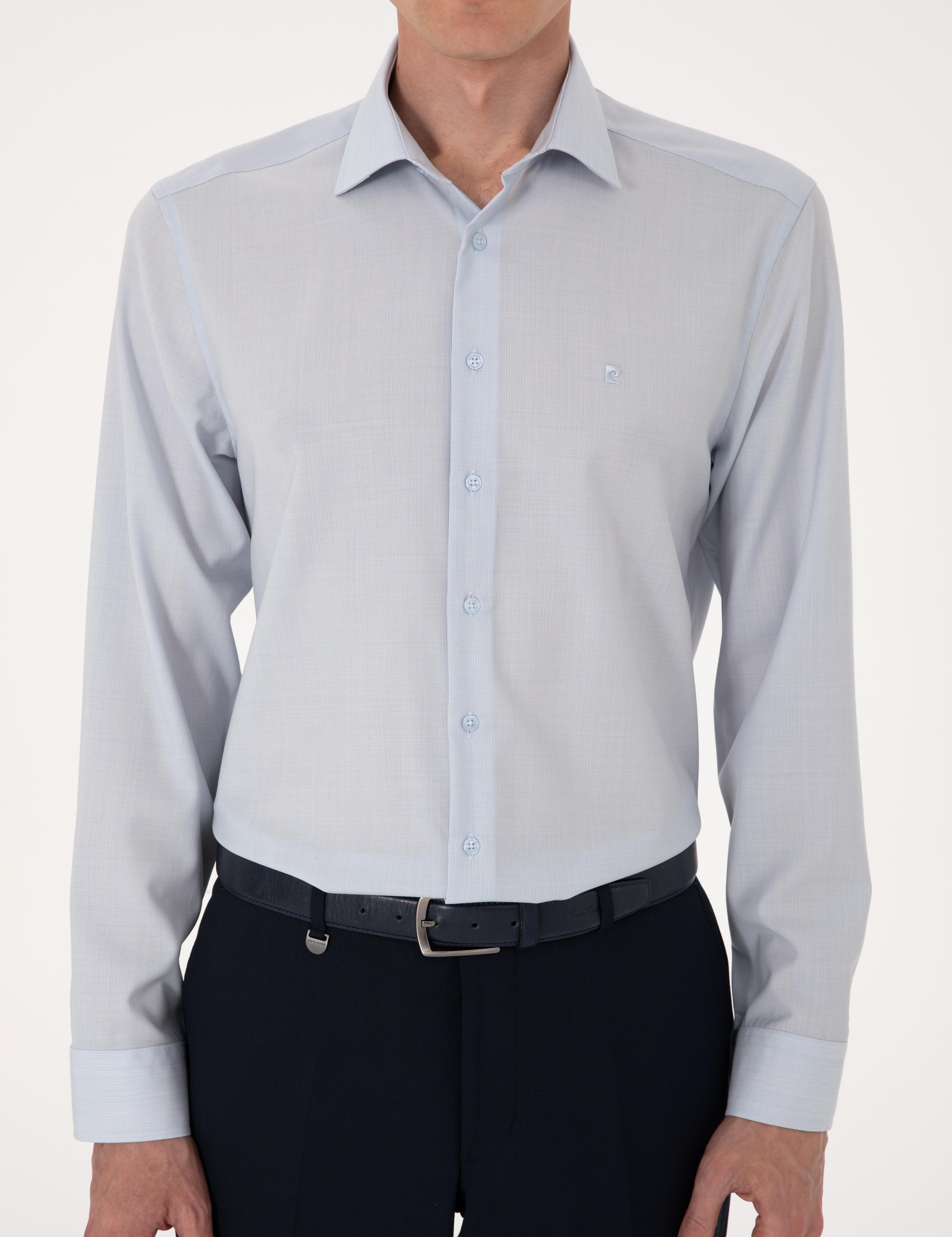 Açık Mavi Slim Fit Uzun Kollu Gömlek