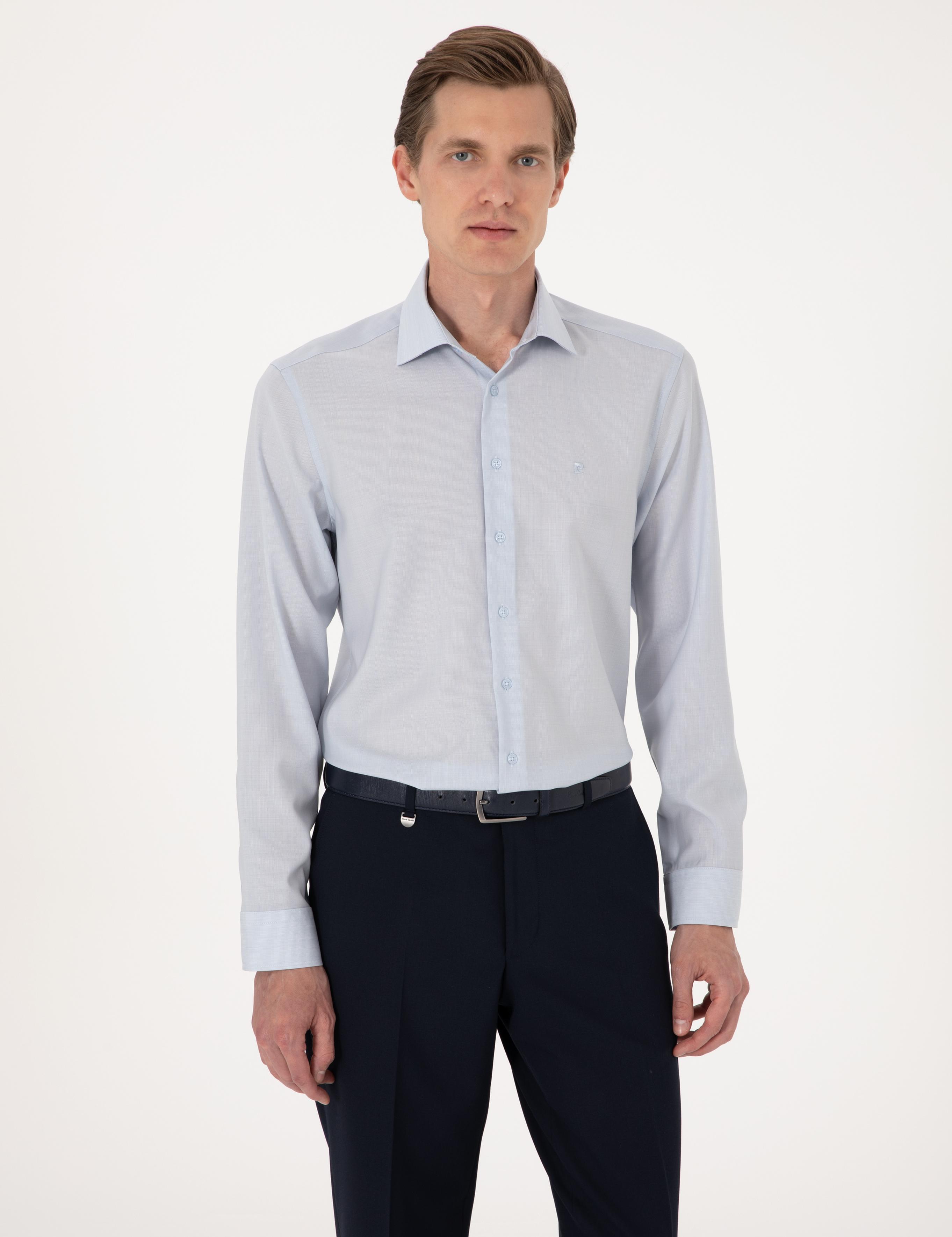 Açık Mavi Slim Fit Uzun Kollu Gömlek