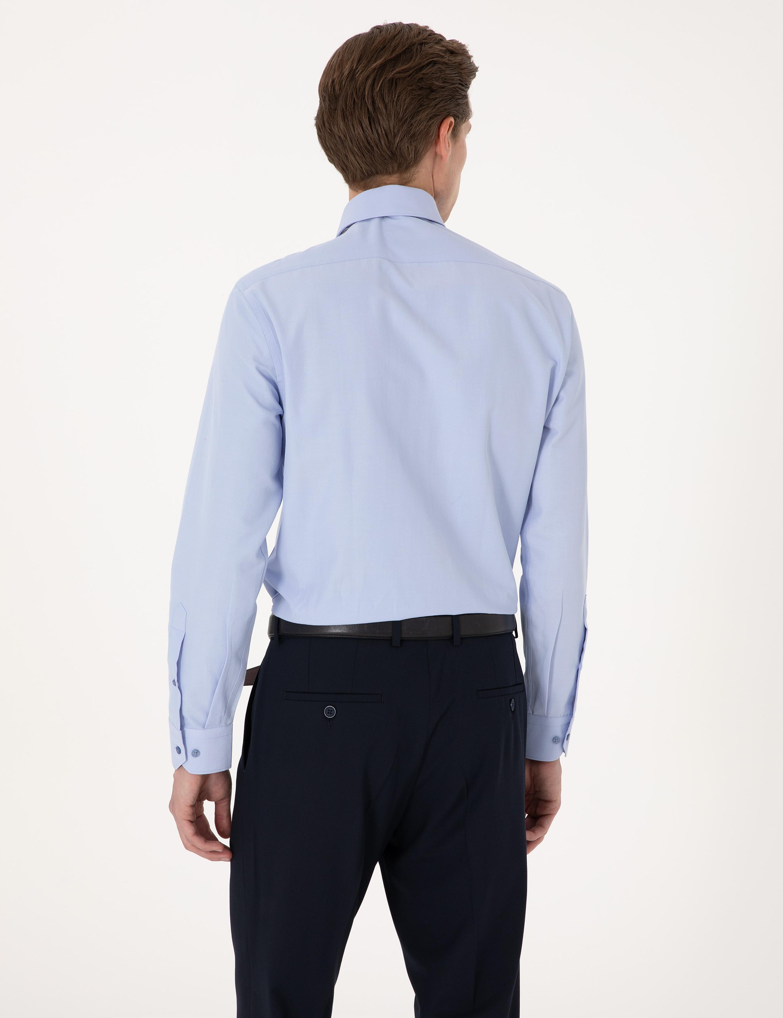 Mavi Slim Fit Uzun Kollu Basic Gömlek