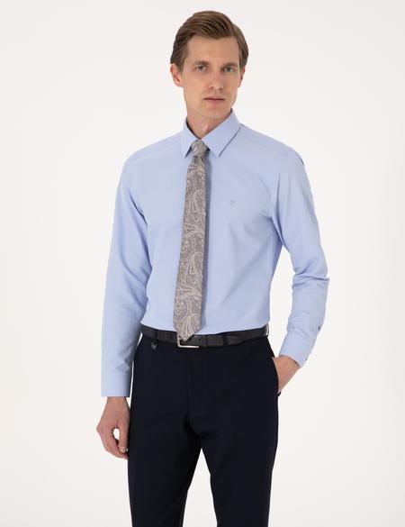 Mavi Slim Fit Uzun Kollu Basic Gömlek