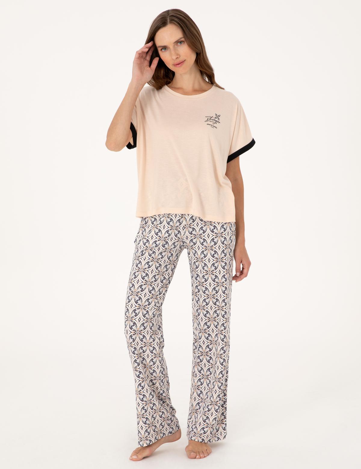 Bej Pijama Takımı