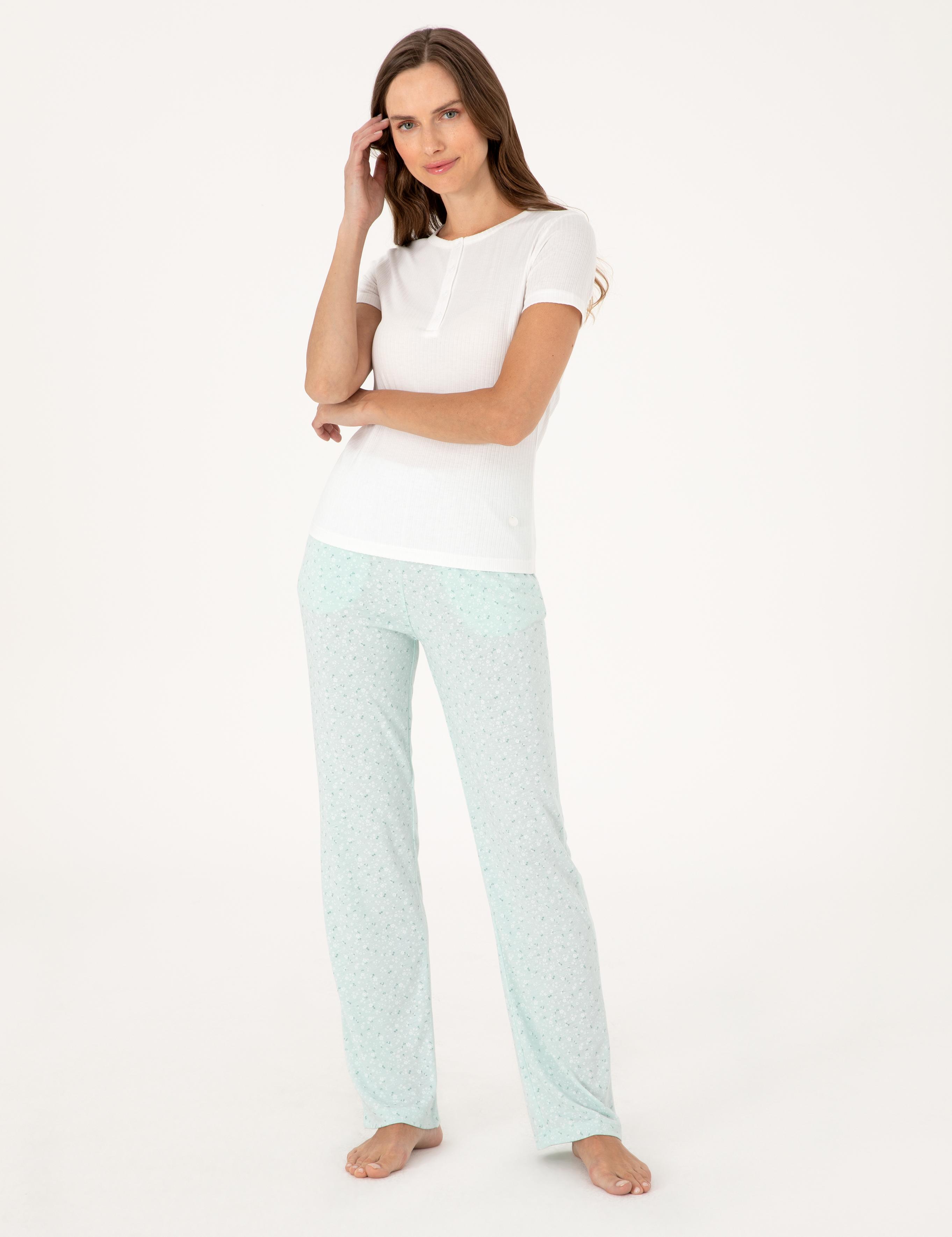 Krem Pijama Takımı