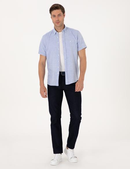 Koyu Lacivert Straight Fit Jean Pantolon