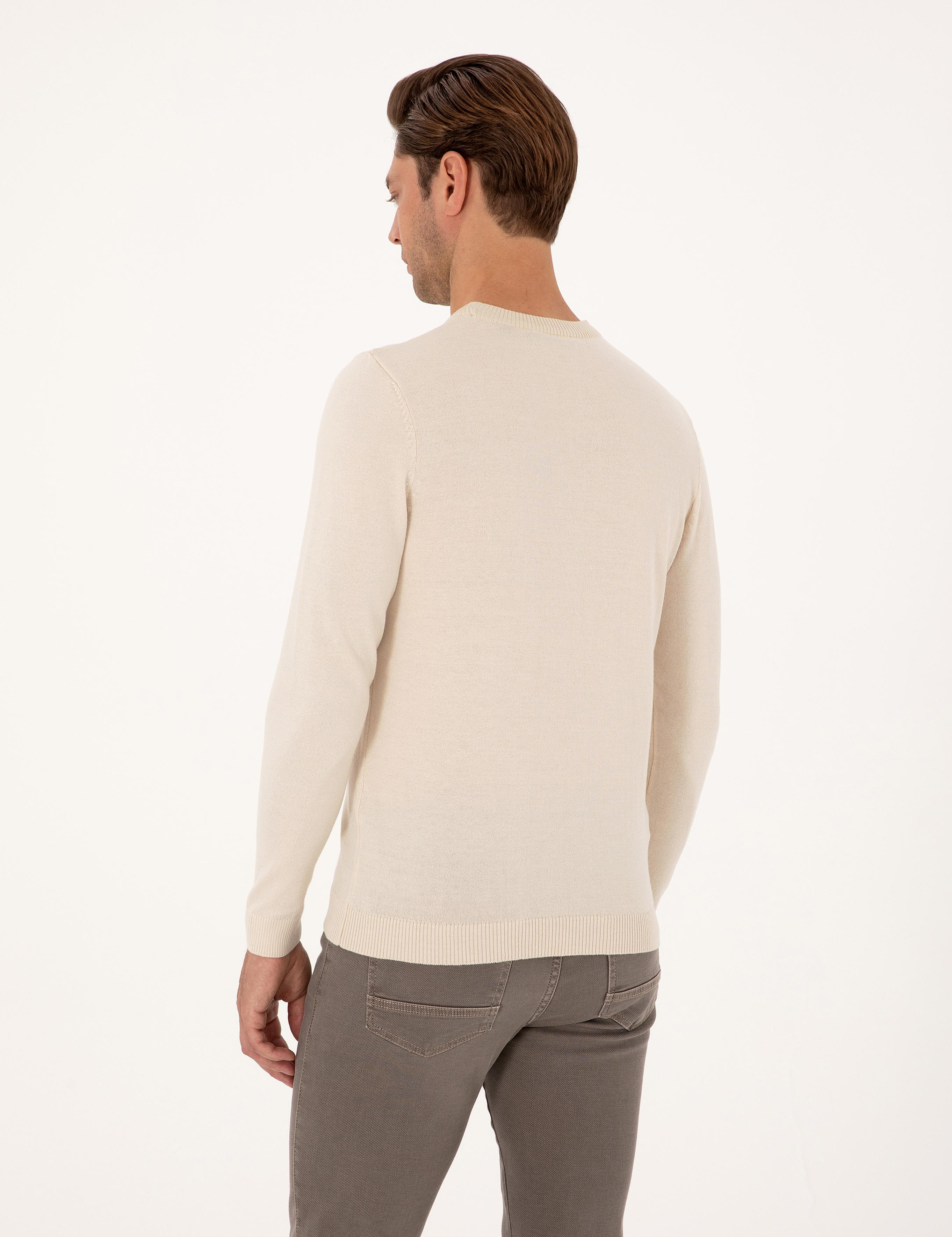 Bej Slim Fit Basic Kazak