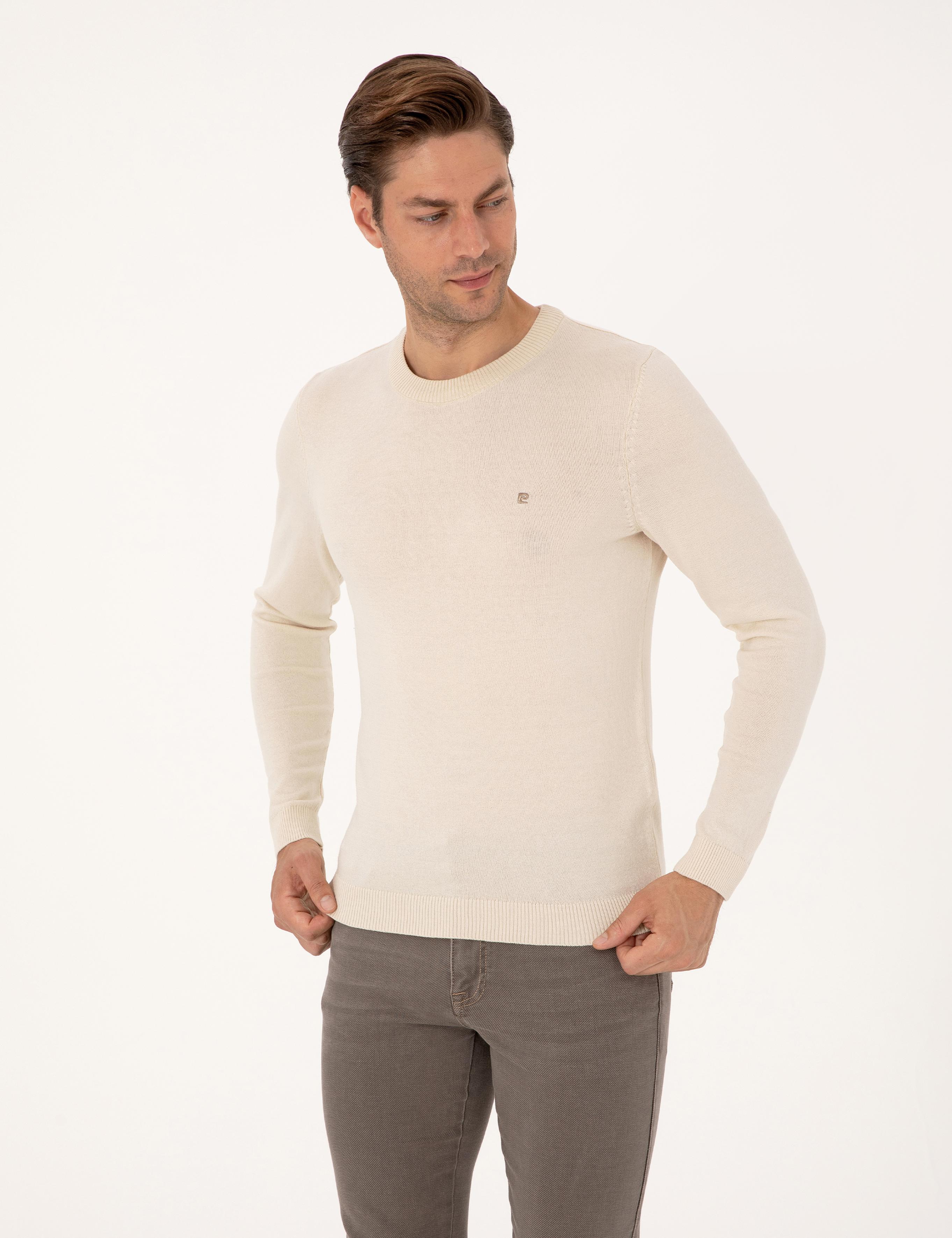 Bej Slim Fit Basic Kazak