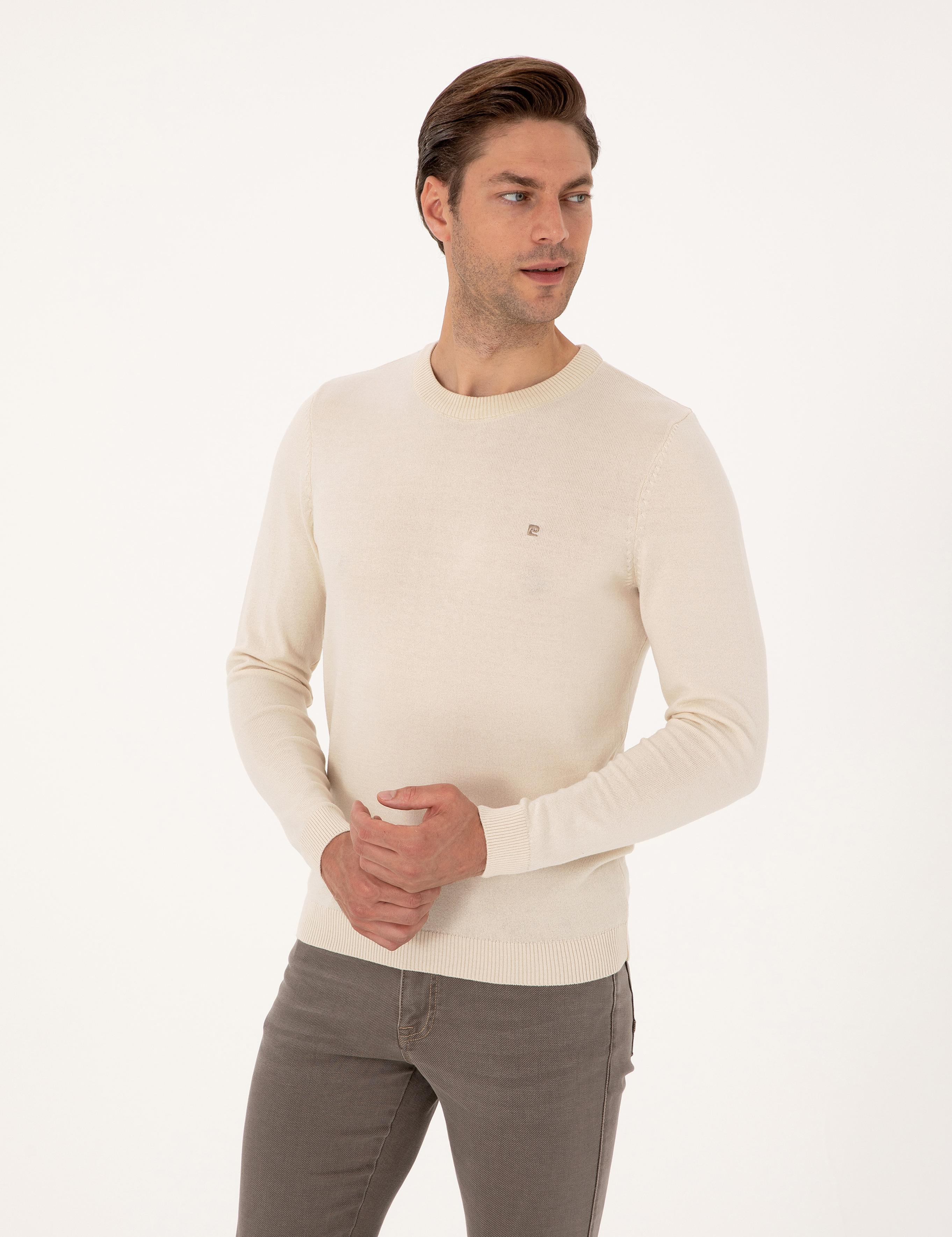 Bej Slim Fit Basic Kazak