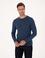 İndigo Melanj Slim Fit Basic Kazak