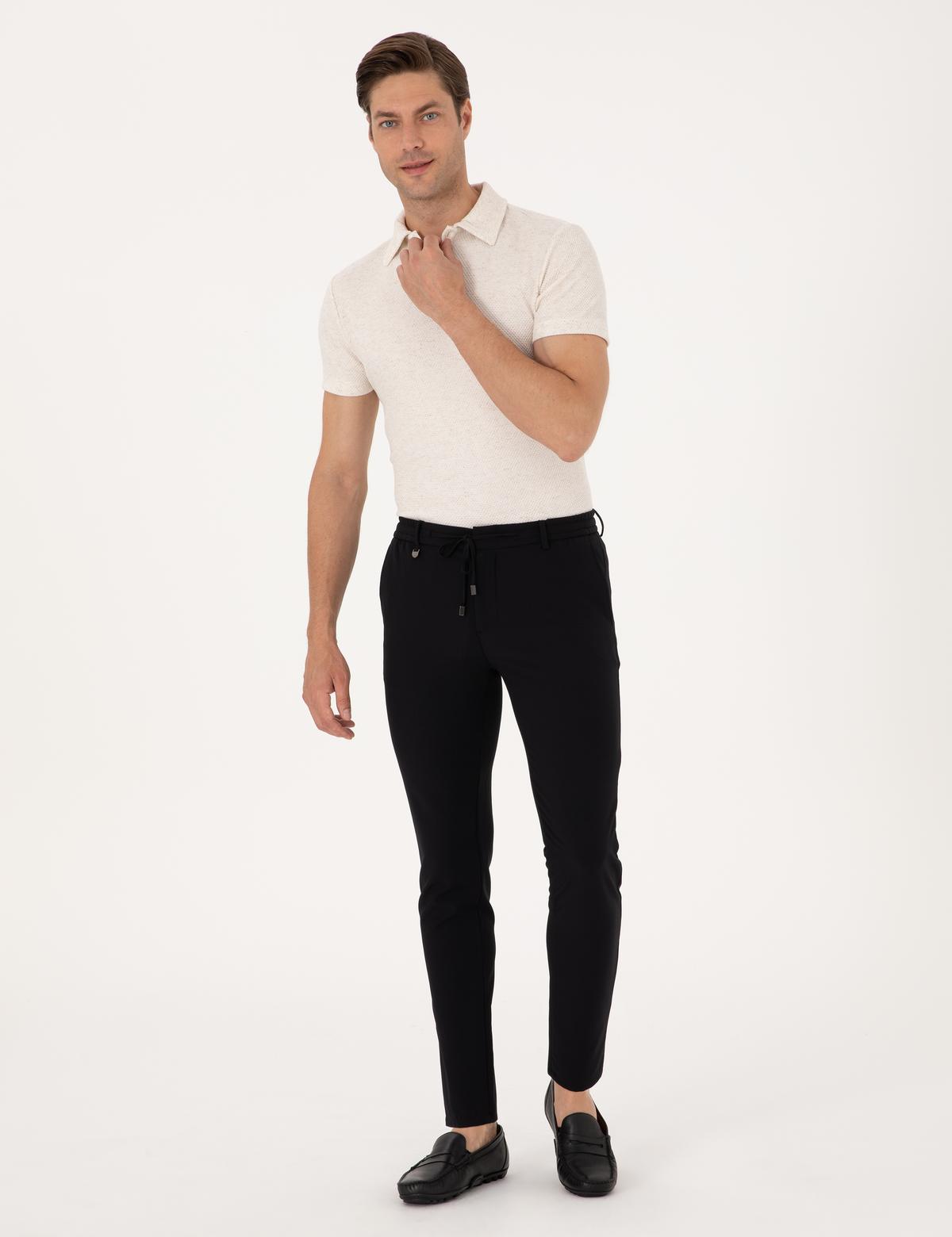 Siyah Klasik Jogger Pantolon