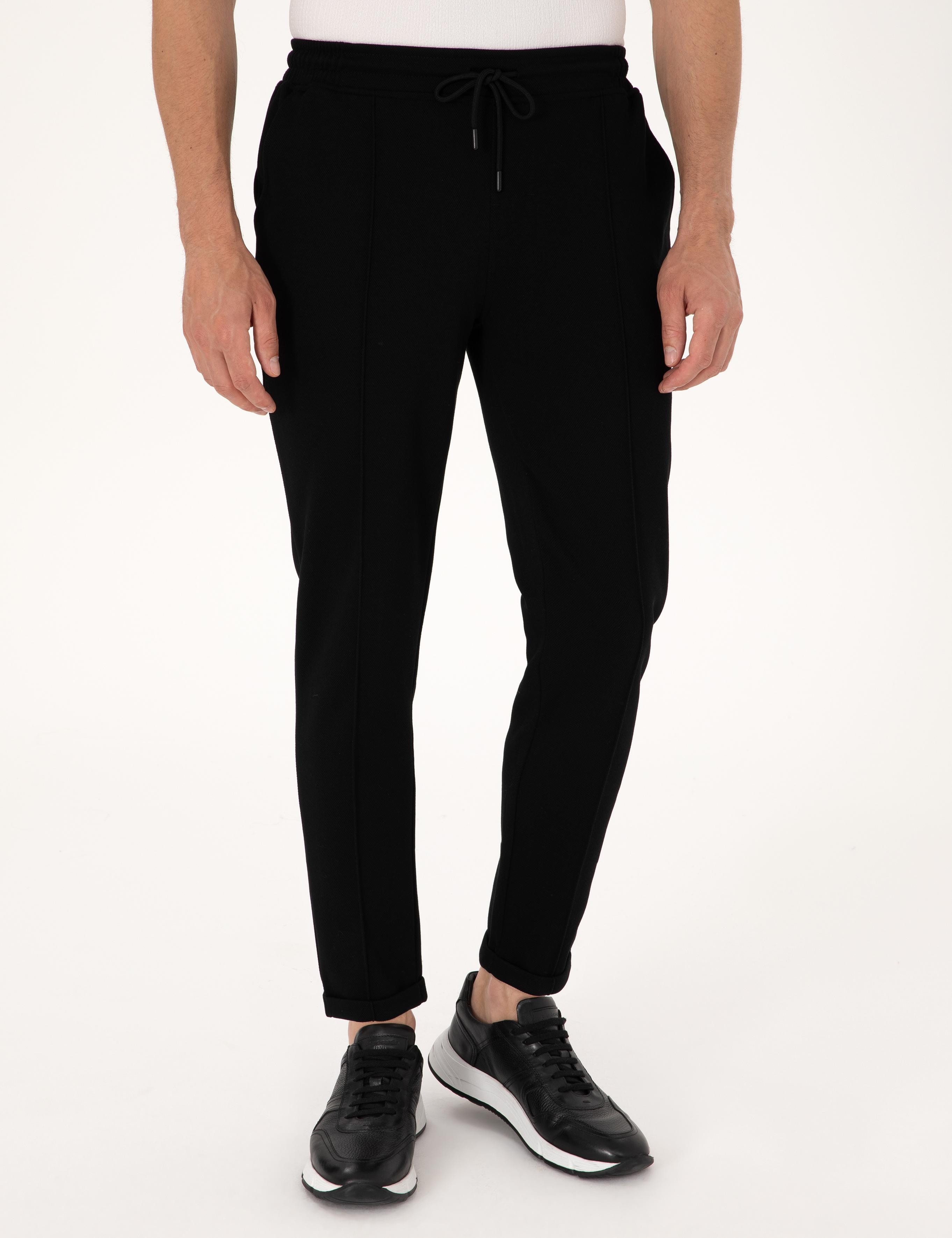 Siyah Slim Fit Eşofman Altı
