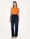 Lacivert Waist Flare Fit Jean Pantolon