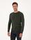 Koyu Haki Slim Fit Basic Kazak