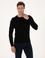 Siyah Slim Fit Basic Kazak