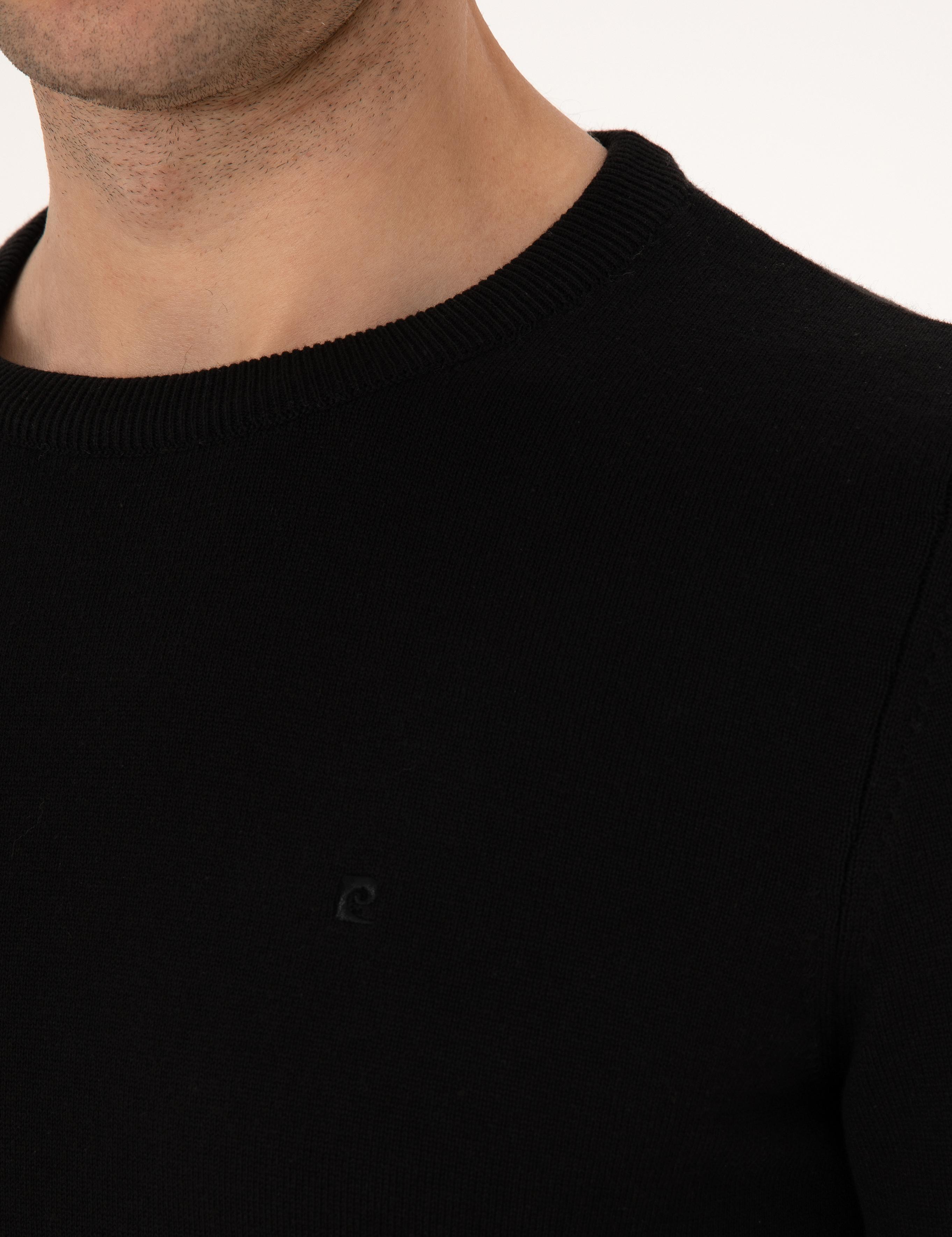 Siyah Slim Fit Basic Kazak