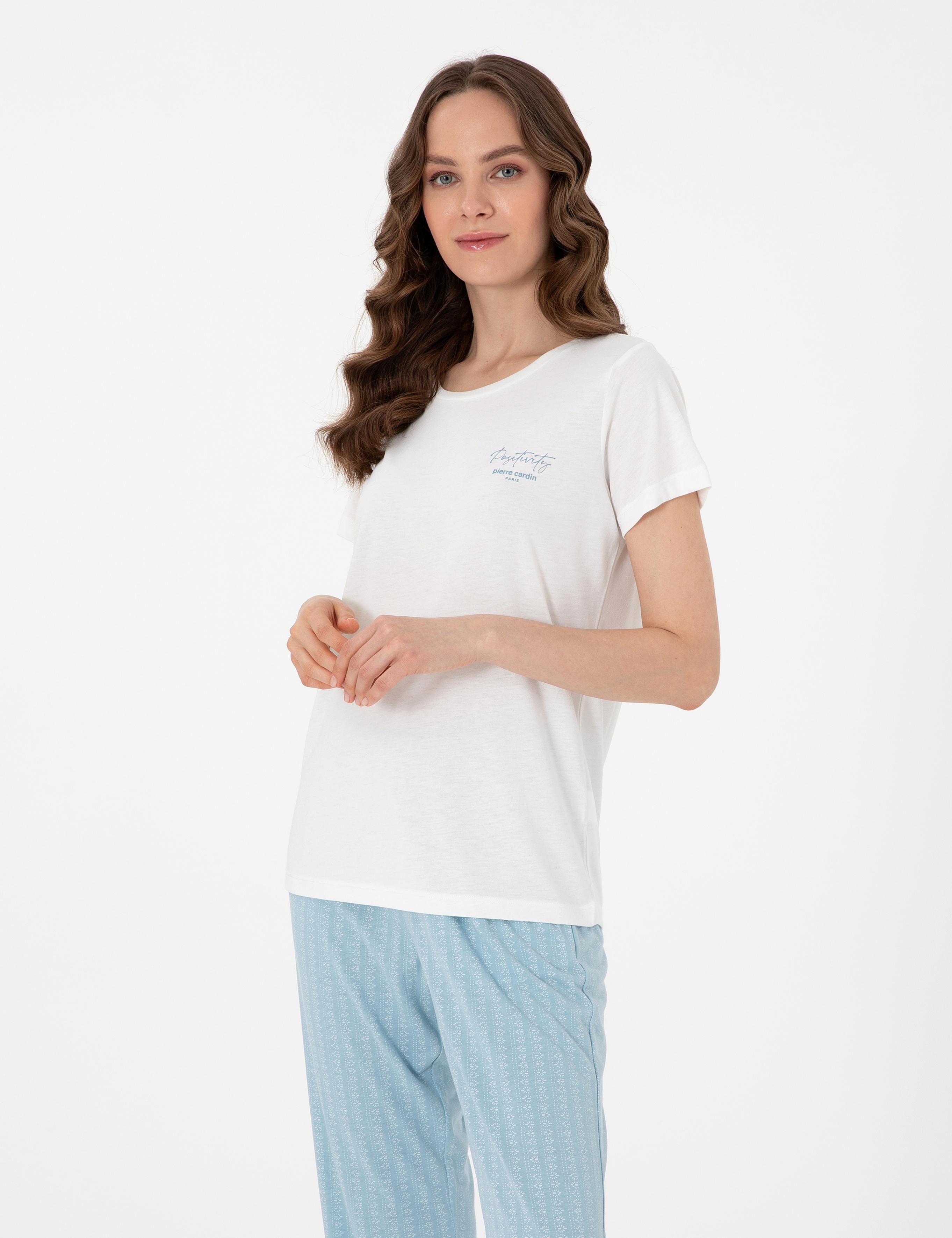 Beyaz Kısakollu Pijama Takımı