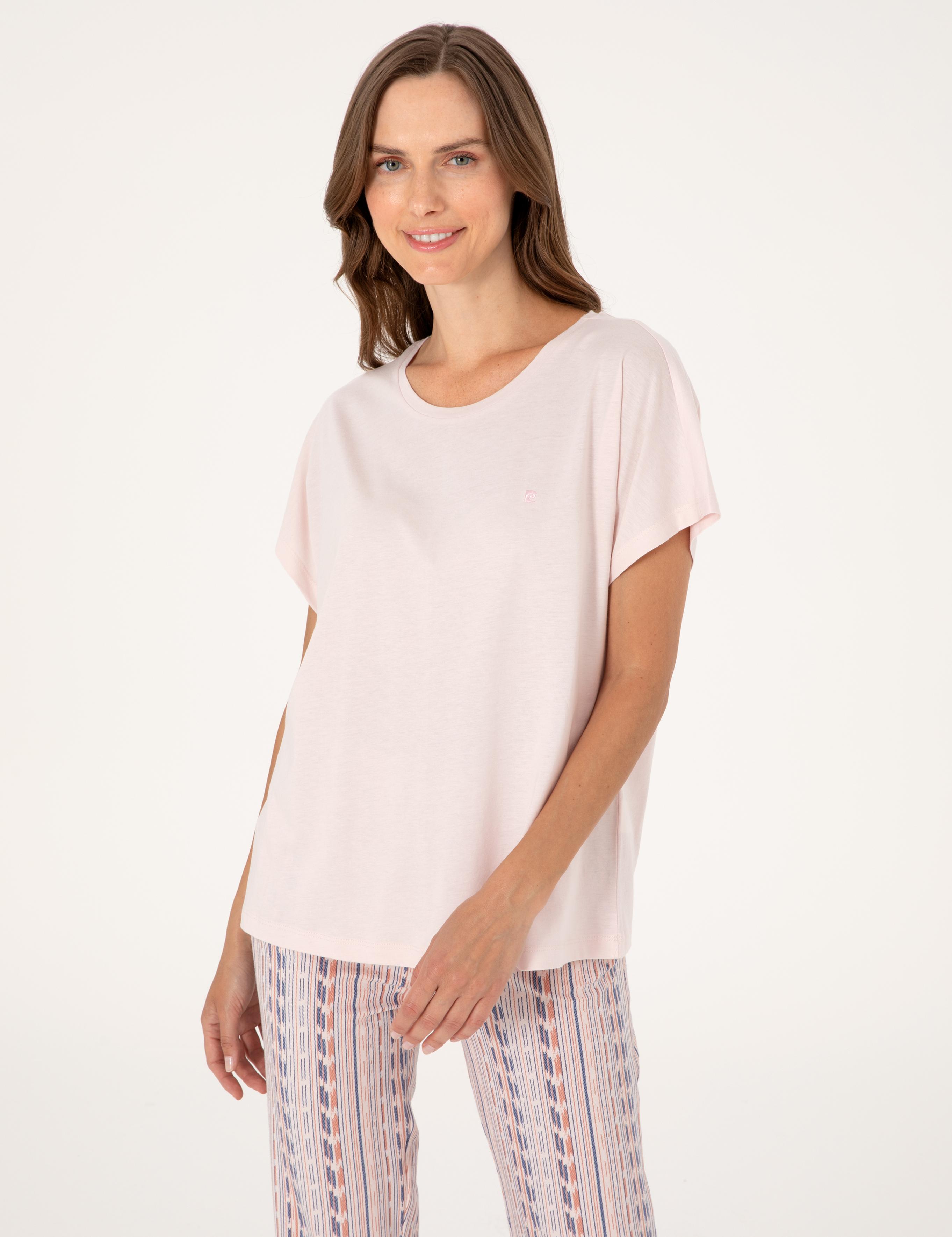 Pudra Kısakollu Pijama Takımı
