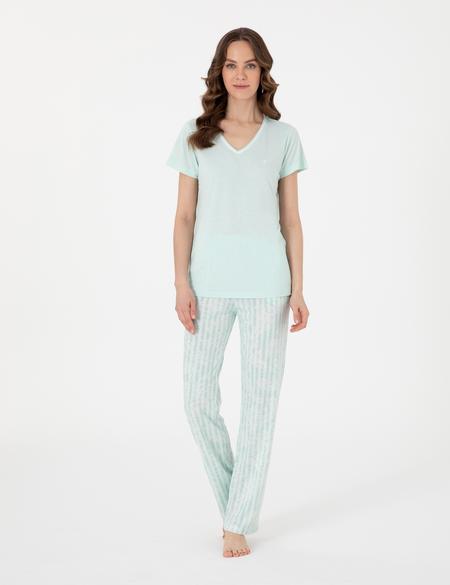 Mint Kısakollu Pijama Takımı
