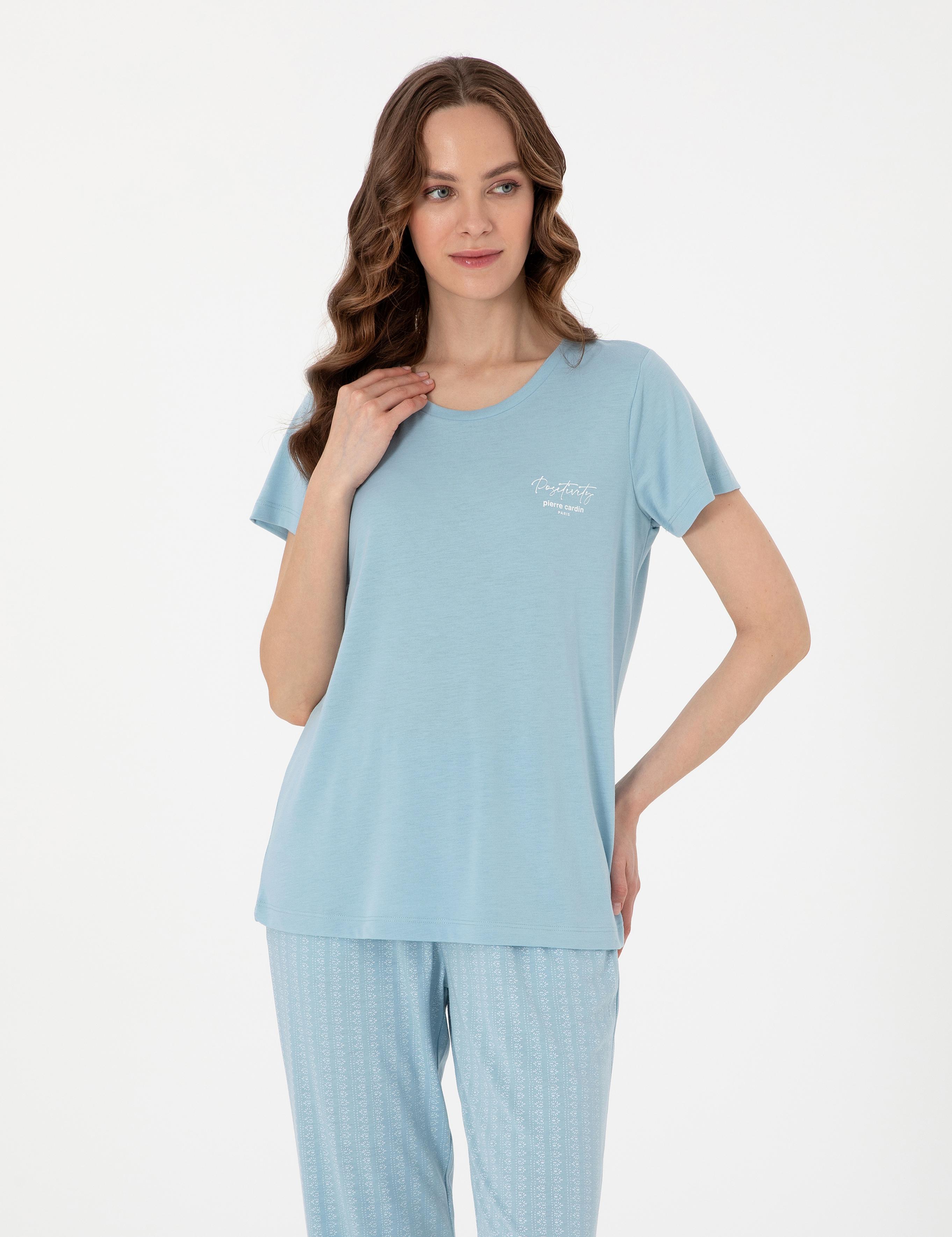 Mavi Kısakollu Pijama Takımı