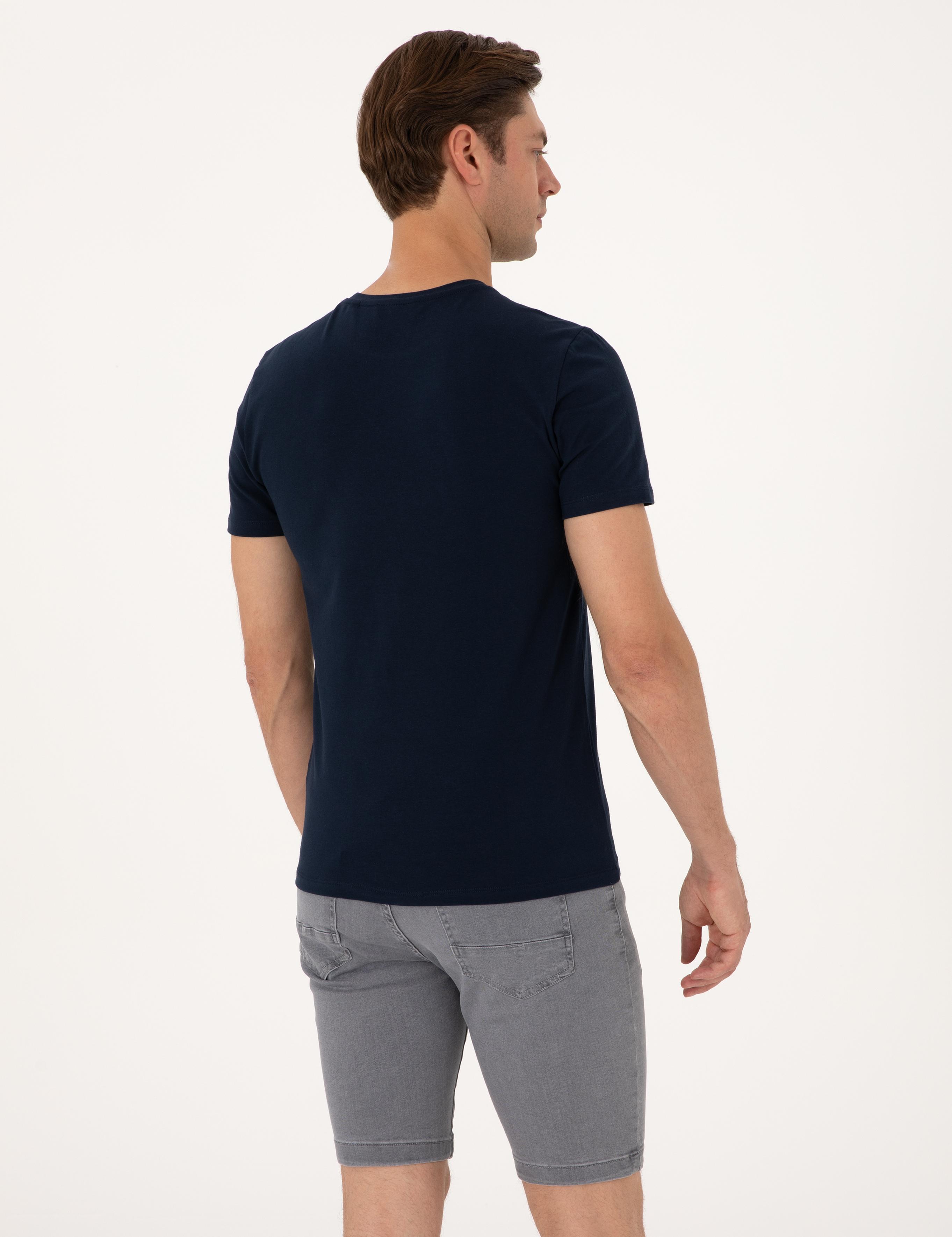 Lacivert Slim Fit Tişört