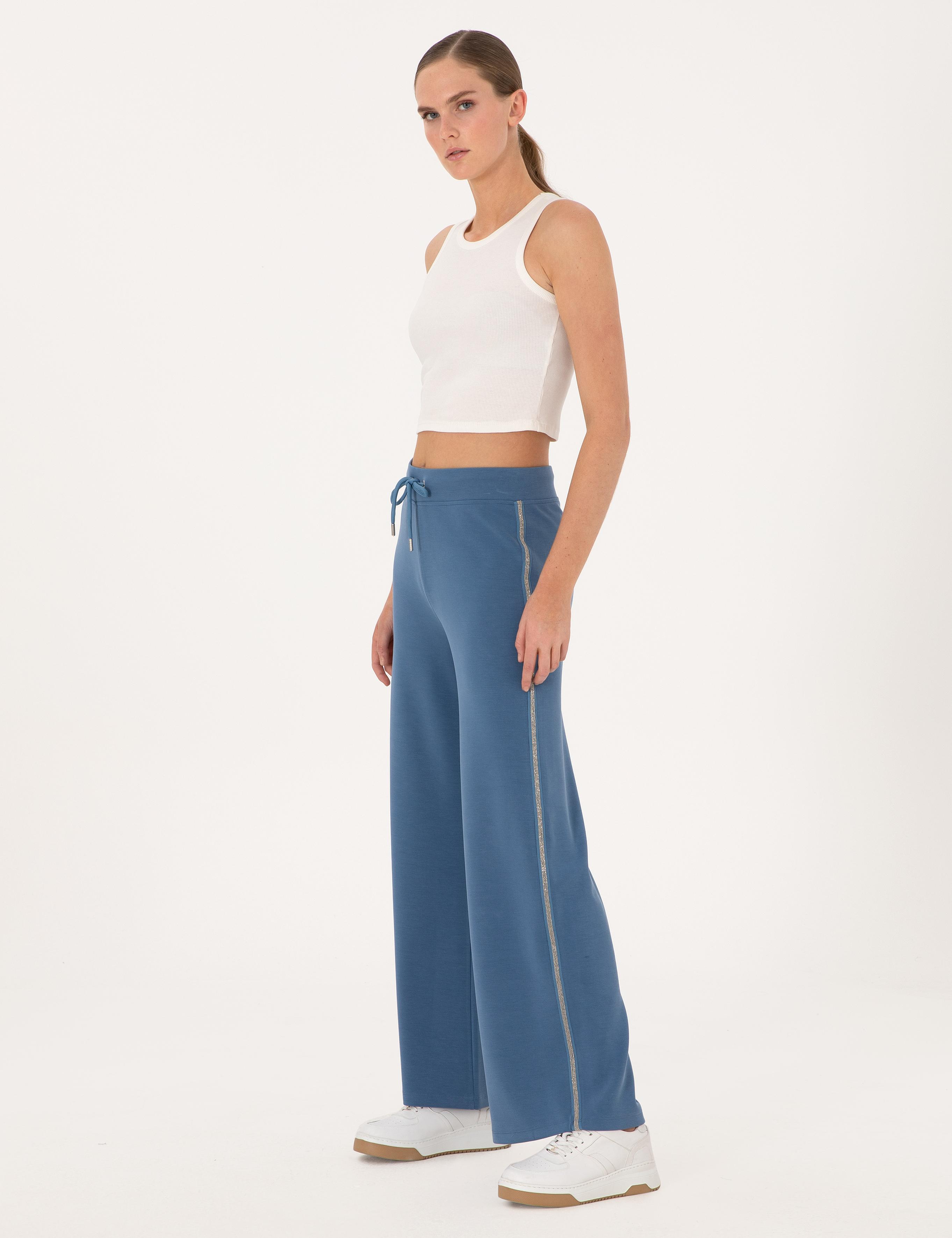 İndigo Flare Fit Modal Karışımlı Eşofman Altı