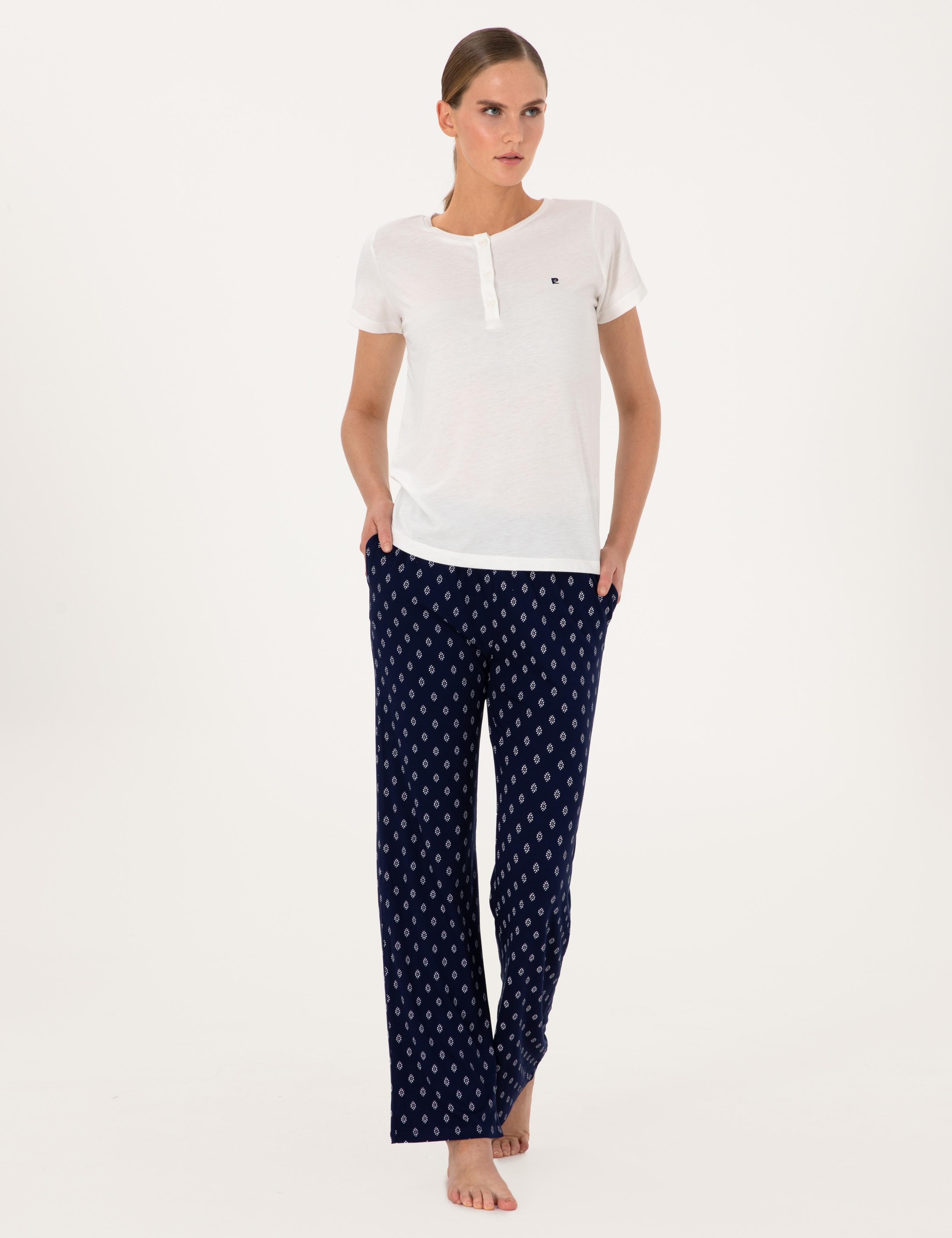 Beyaz Kısakollu Pijama Takımı